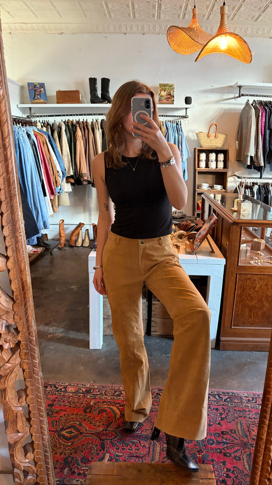 Vintage Camel Suede Pants