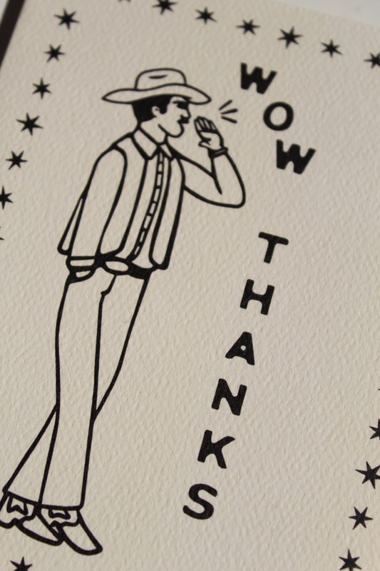 Wow Thanks Greeting Card