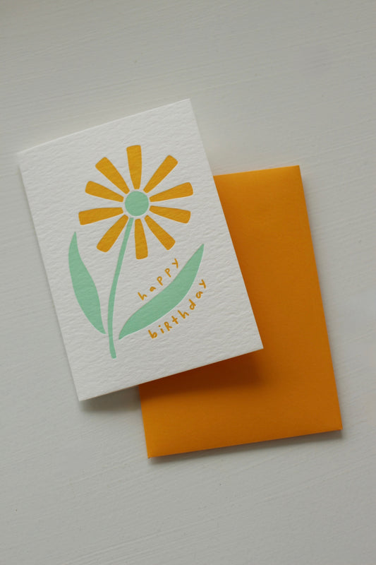 Happy Birthday Sunflower Greeting Card