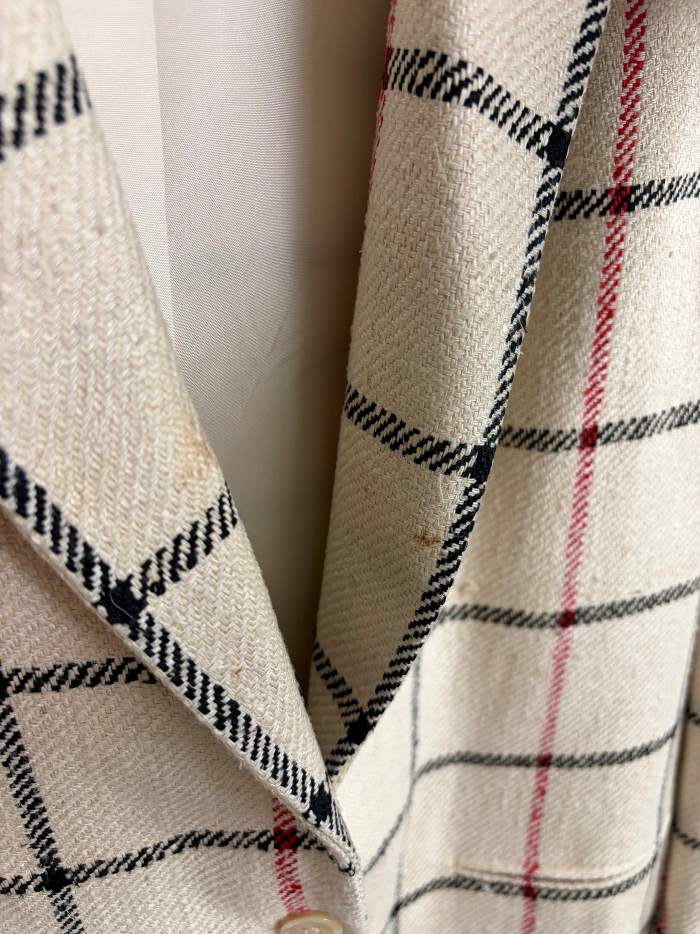 Vintage Silk Plaid Blazer