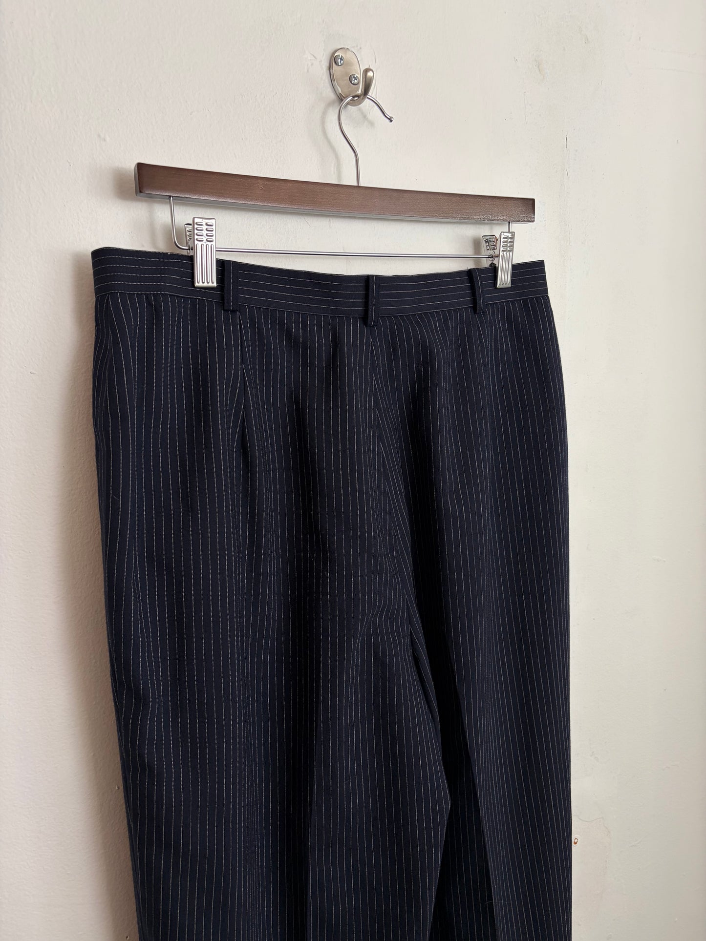 Vintage Pinstripe Wool Trousers