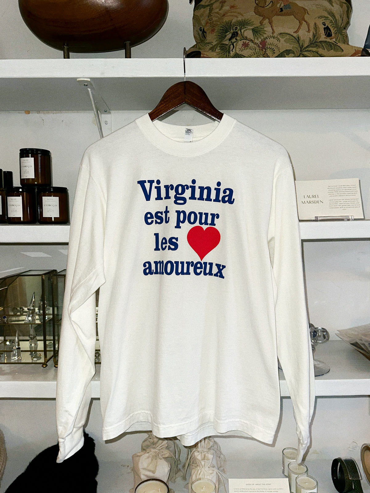"Virginia Est Pour Les Amoureux" Long Sleeve Wide T-Shirt