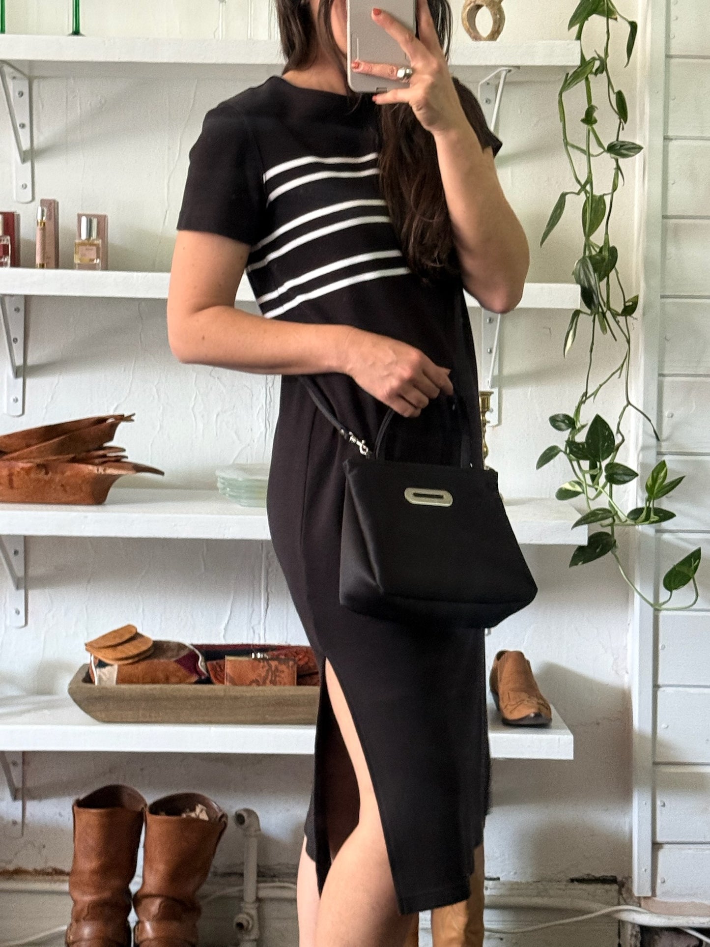 Vintage Esprit Obsidian Mini Satchel Crossbody Bag