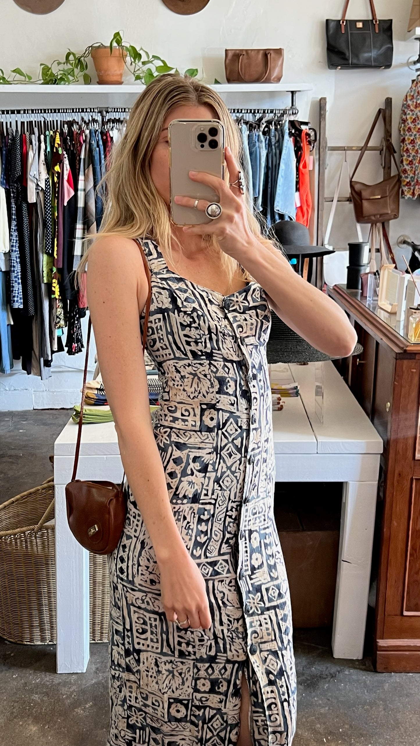 Beautiful Vintage Ocean & Ivory Dress