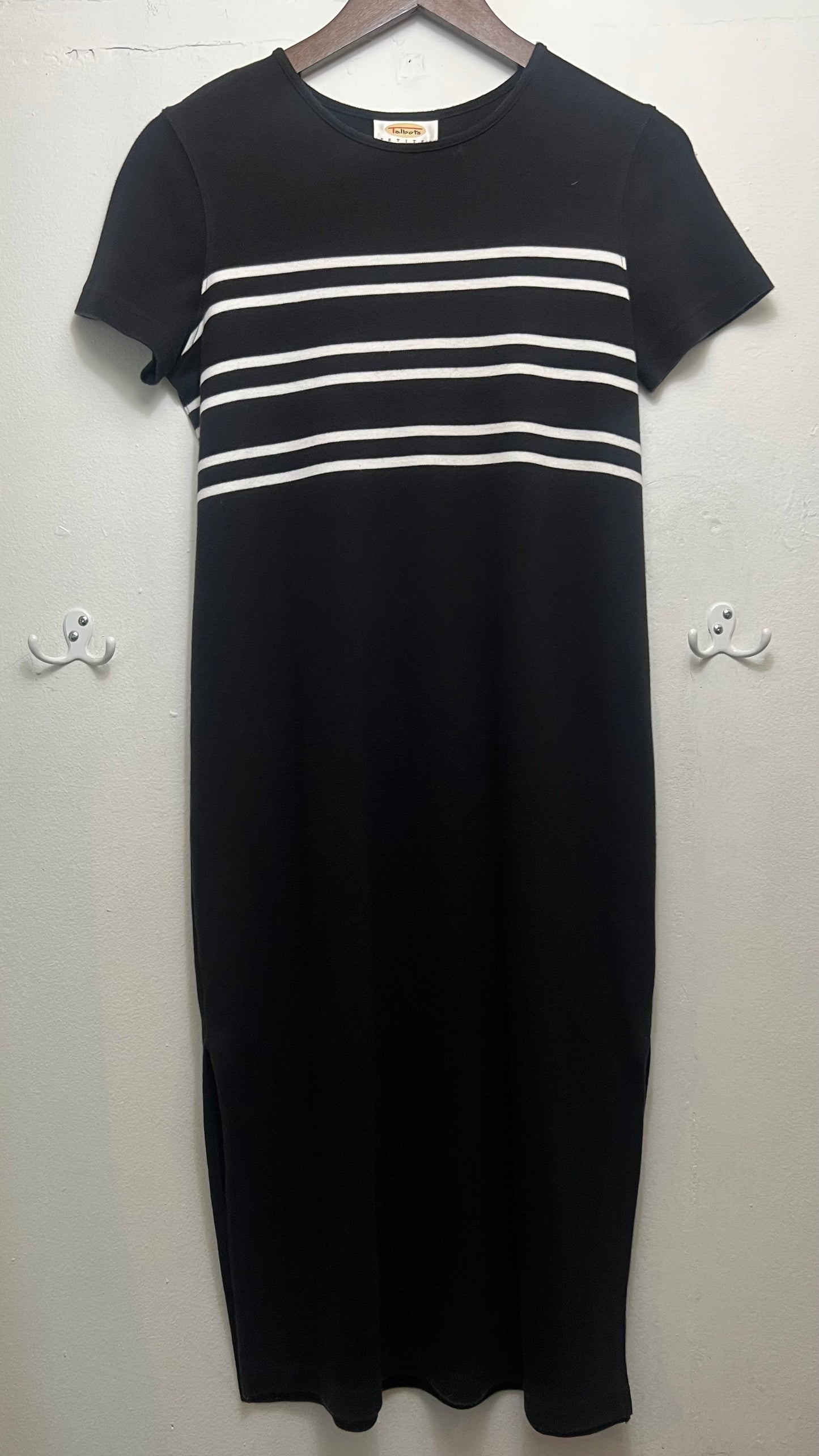 Vintage Talbots Noir Striped Dress