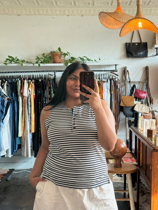 Vintage Striped Knit Tank