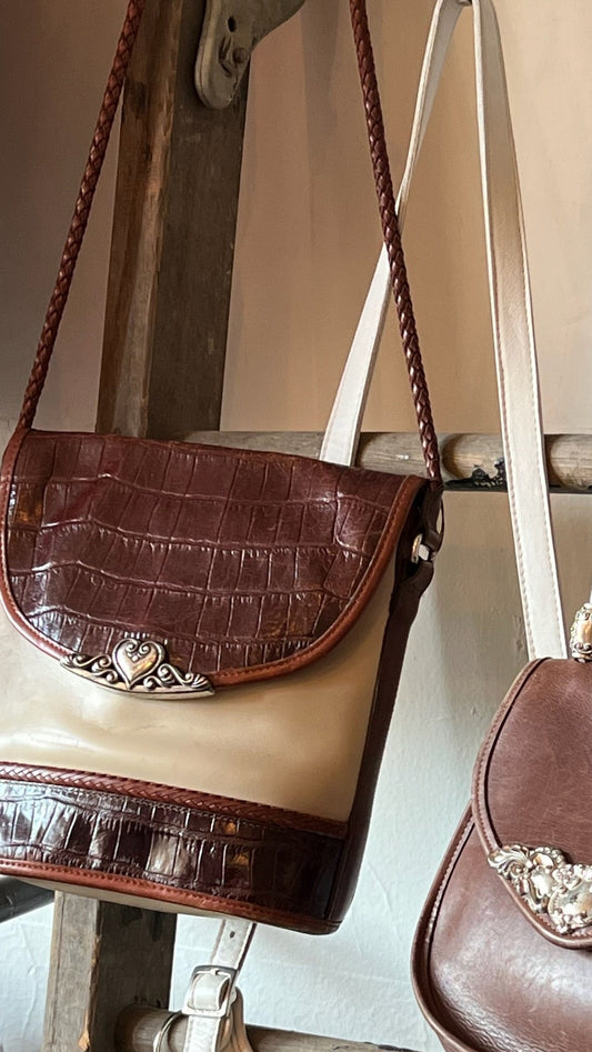 Vintage Brighton Crossbody Leather Bag