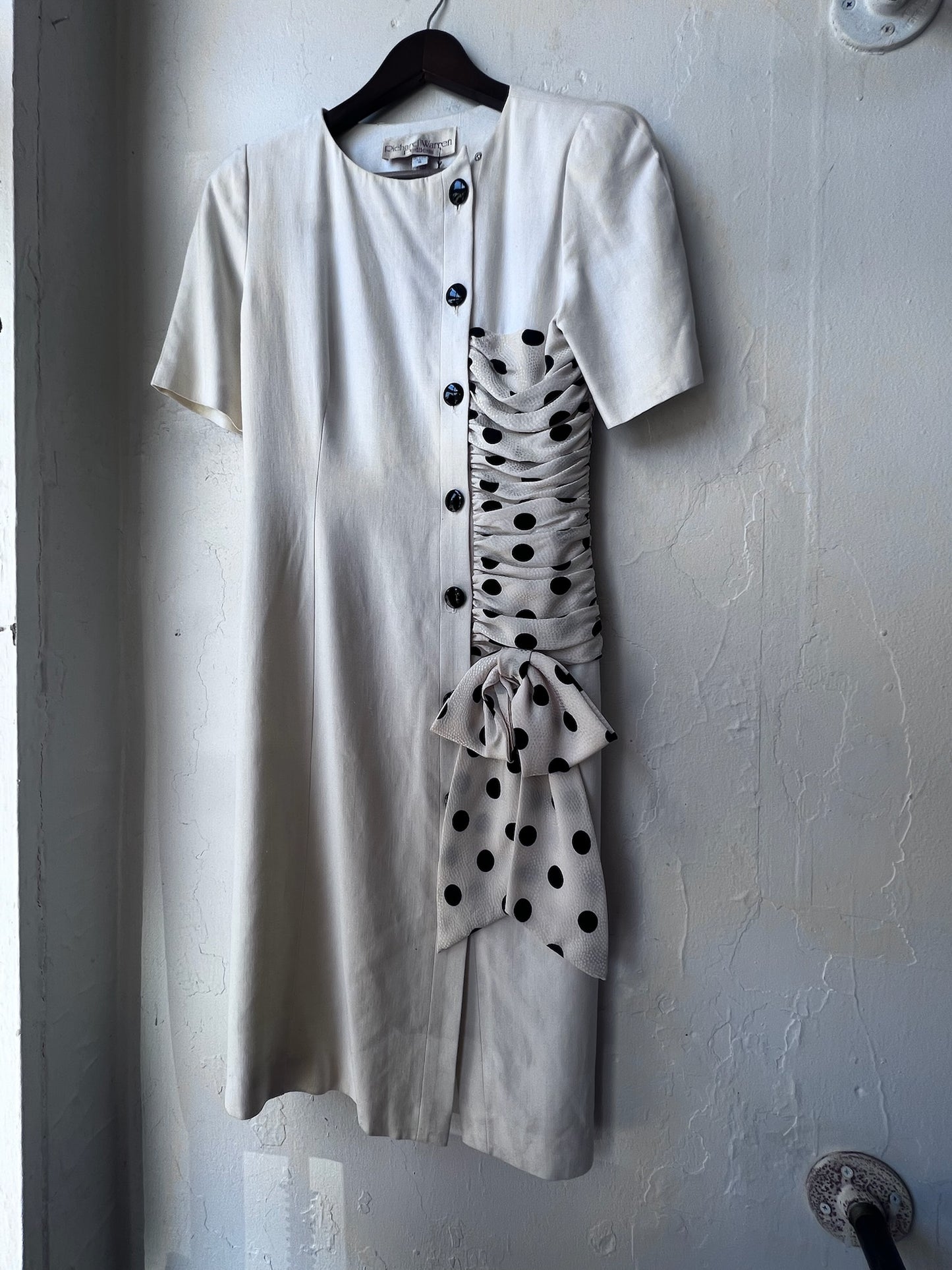 Vintage Polka Dot Accent Dress