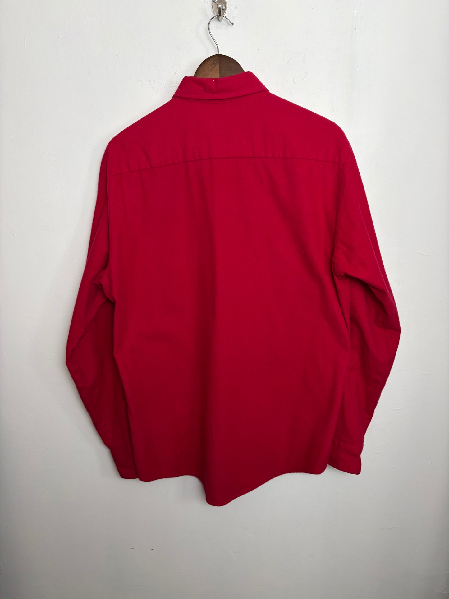 Vintage Crimson Long Sleeve Button Up