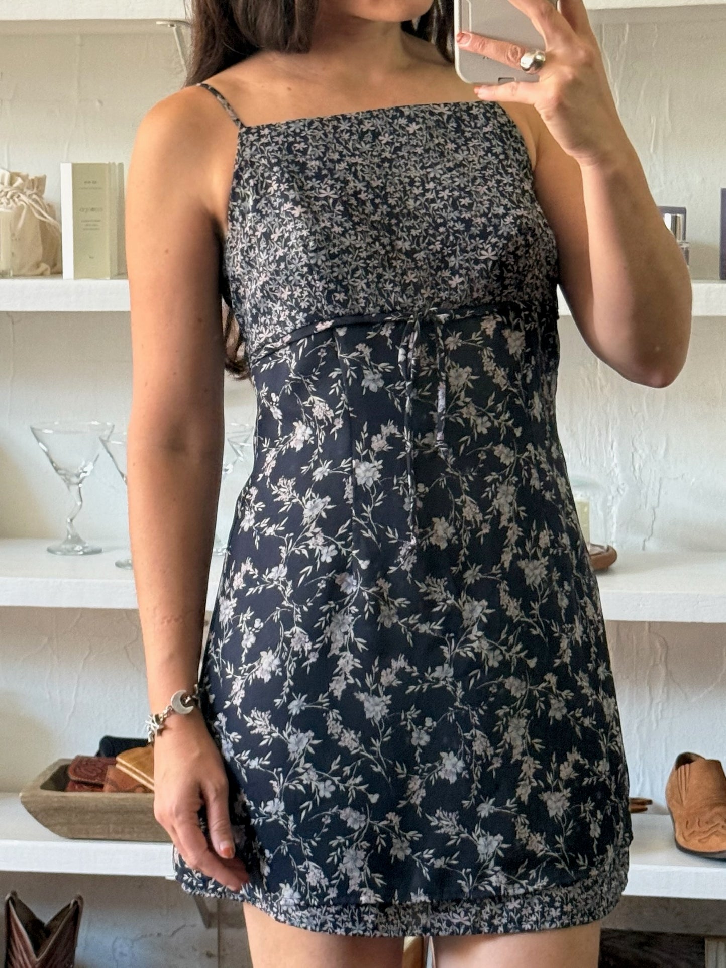 Vintage Floral Summer Mini Dress