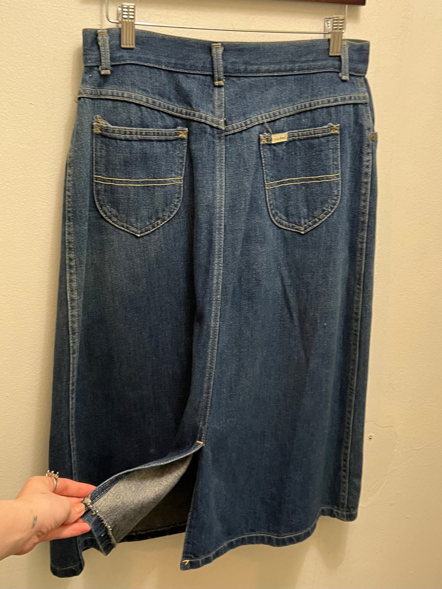 Vintage L.L Bean Cotton Jean Skirt