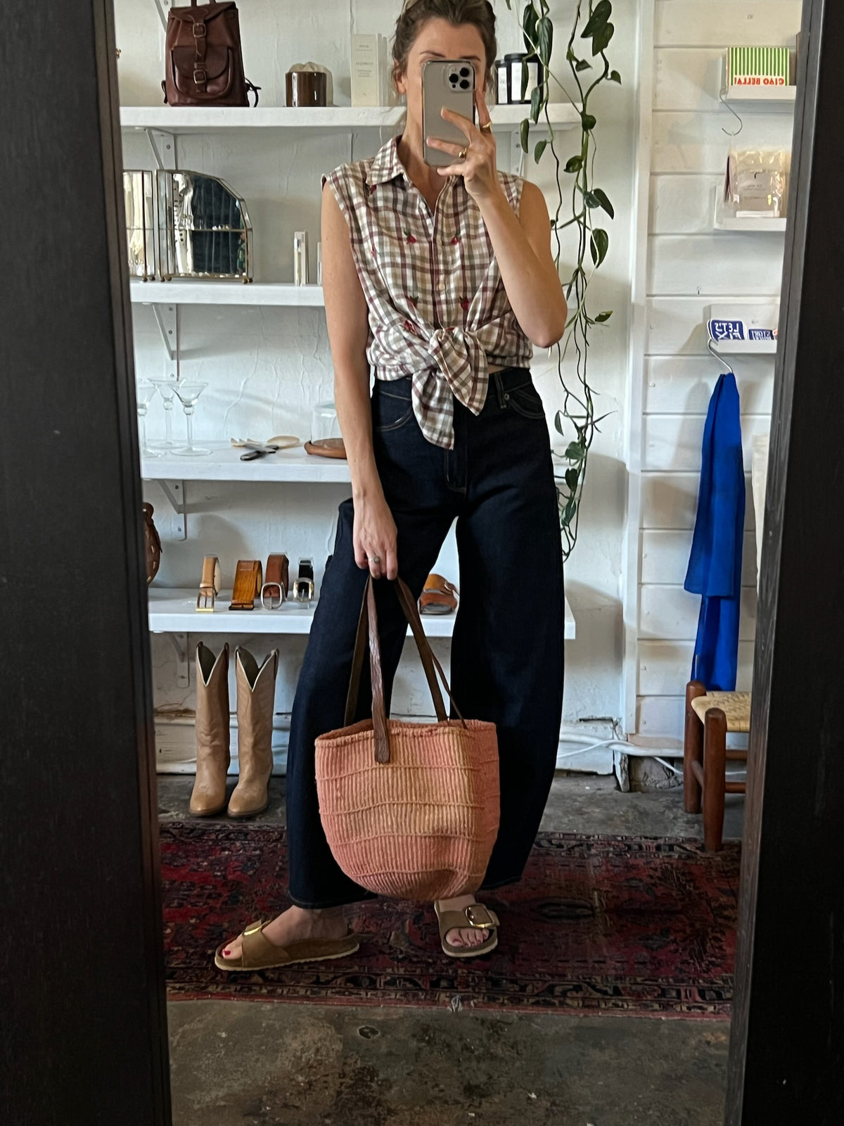 Vintage Garden Darling Embroidered Button Up