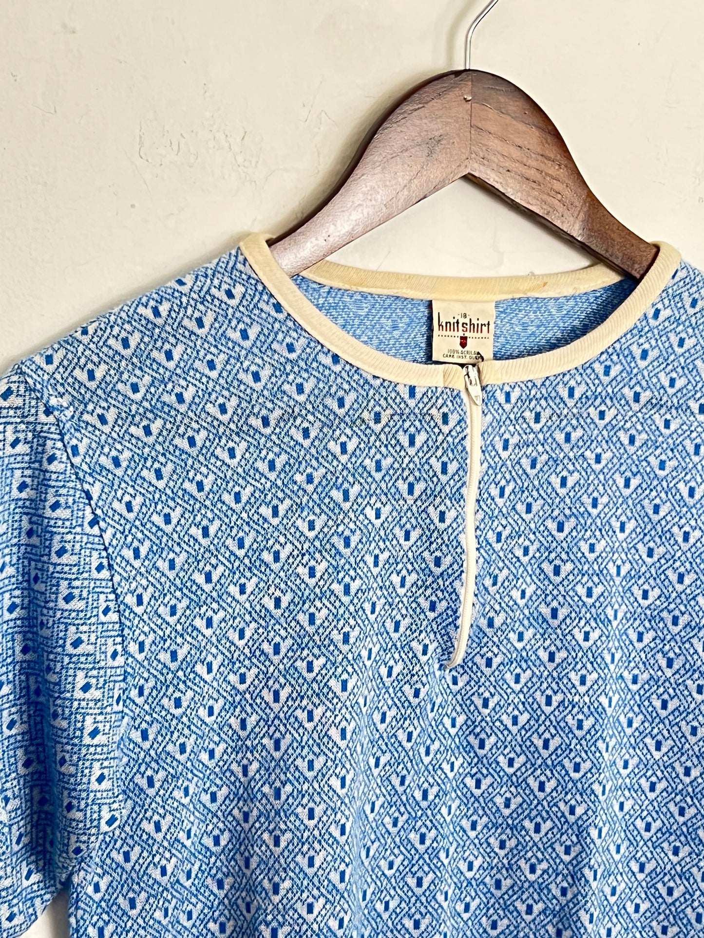 Vintage Geometric Knit Top