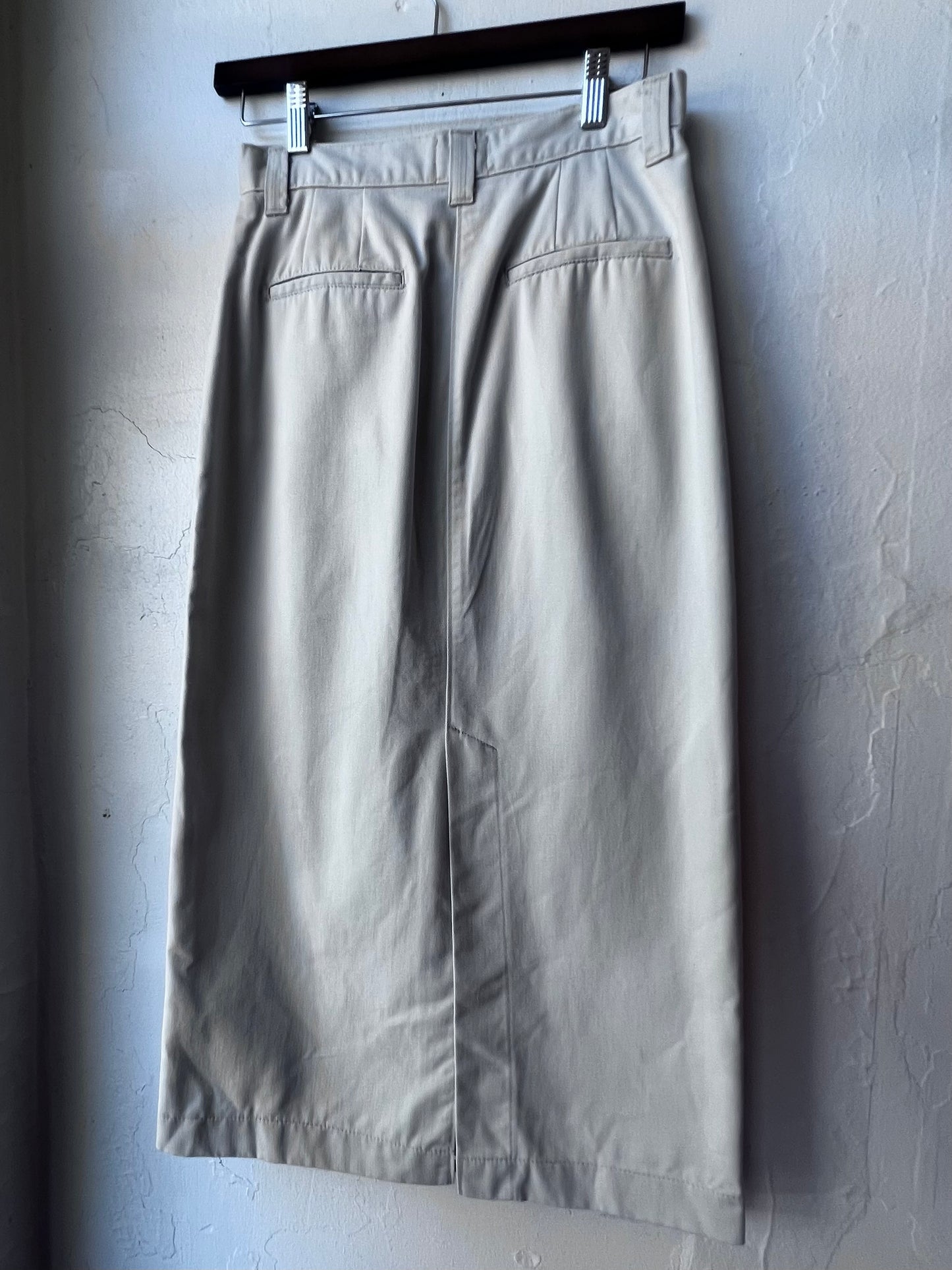 Vintage Lee Khaki Midi Skirt
