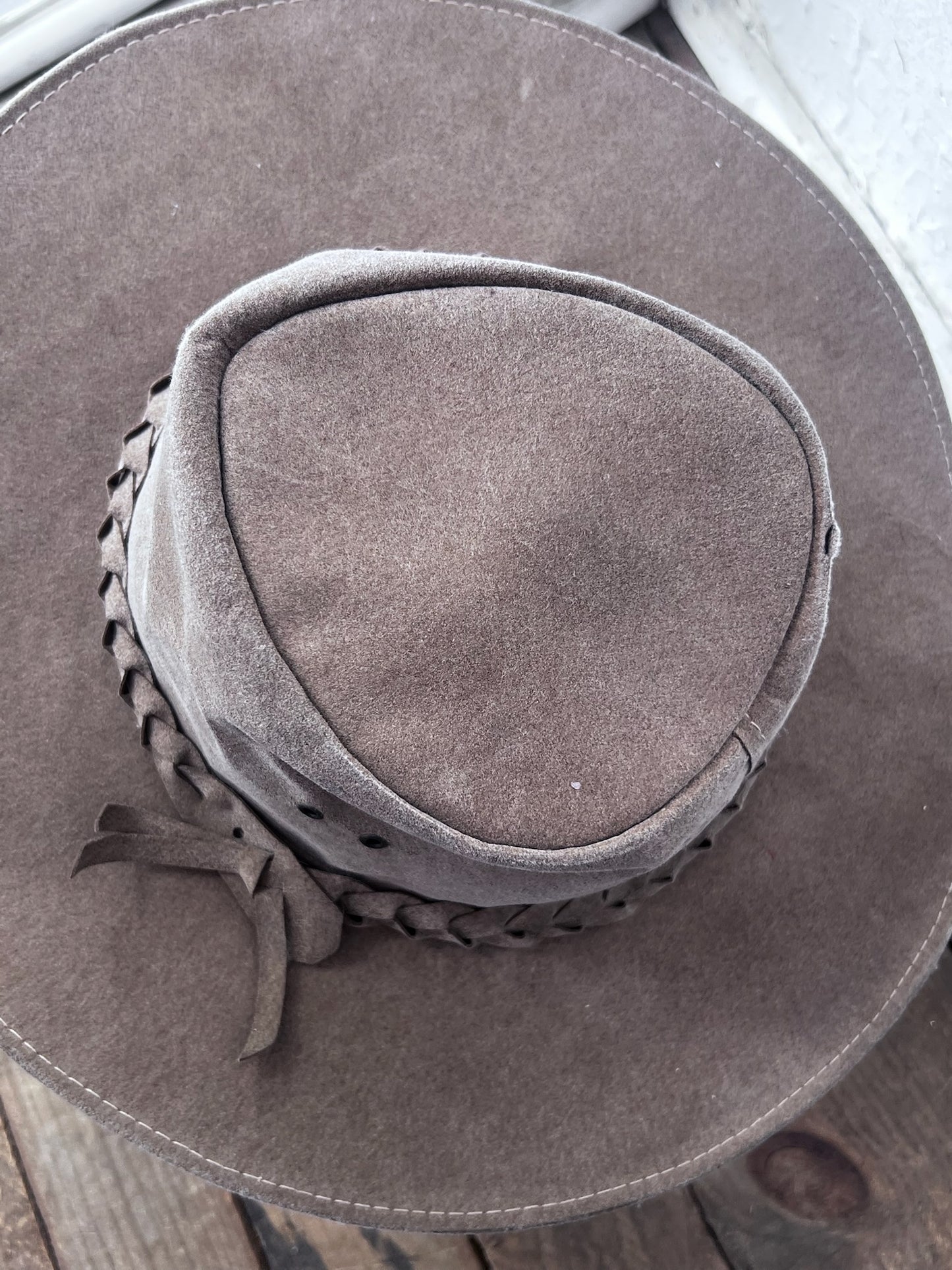 Vintage Taupe Outback Hat
