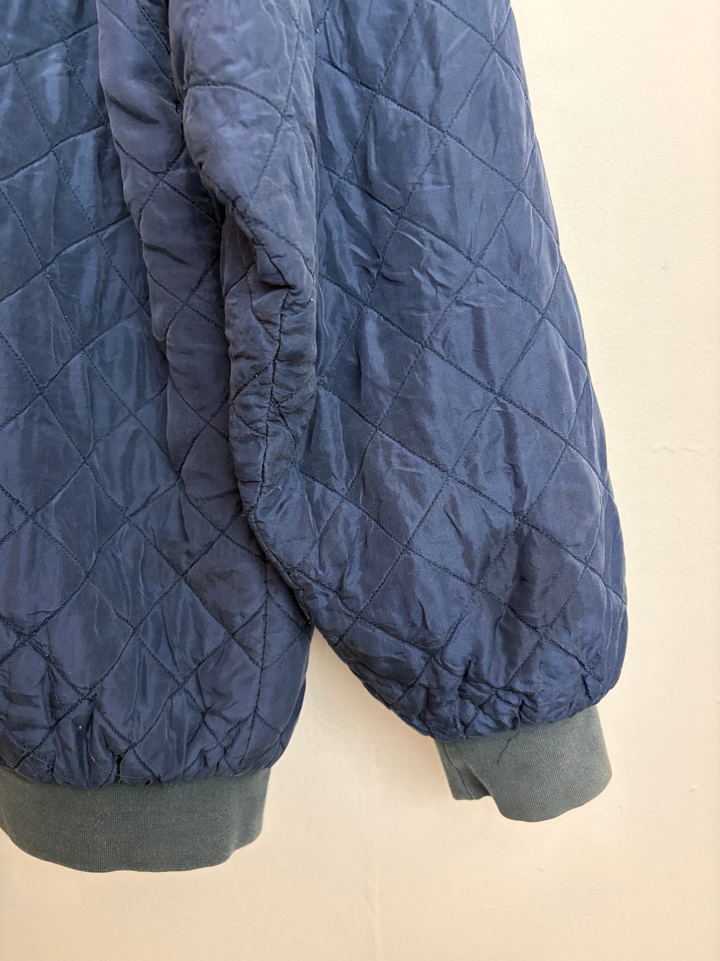 Vintage Navy Silk Easy Jacket
