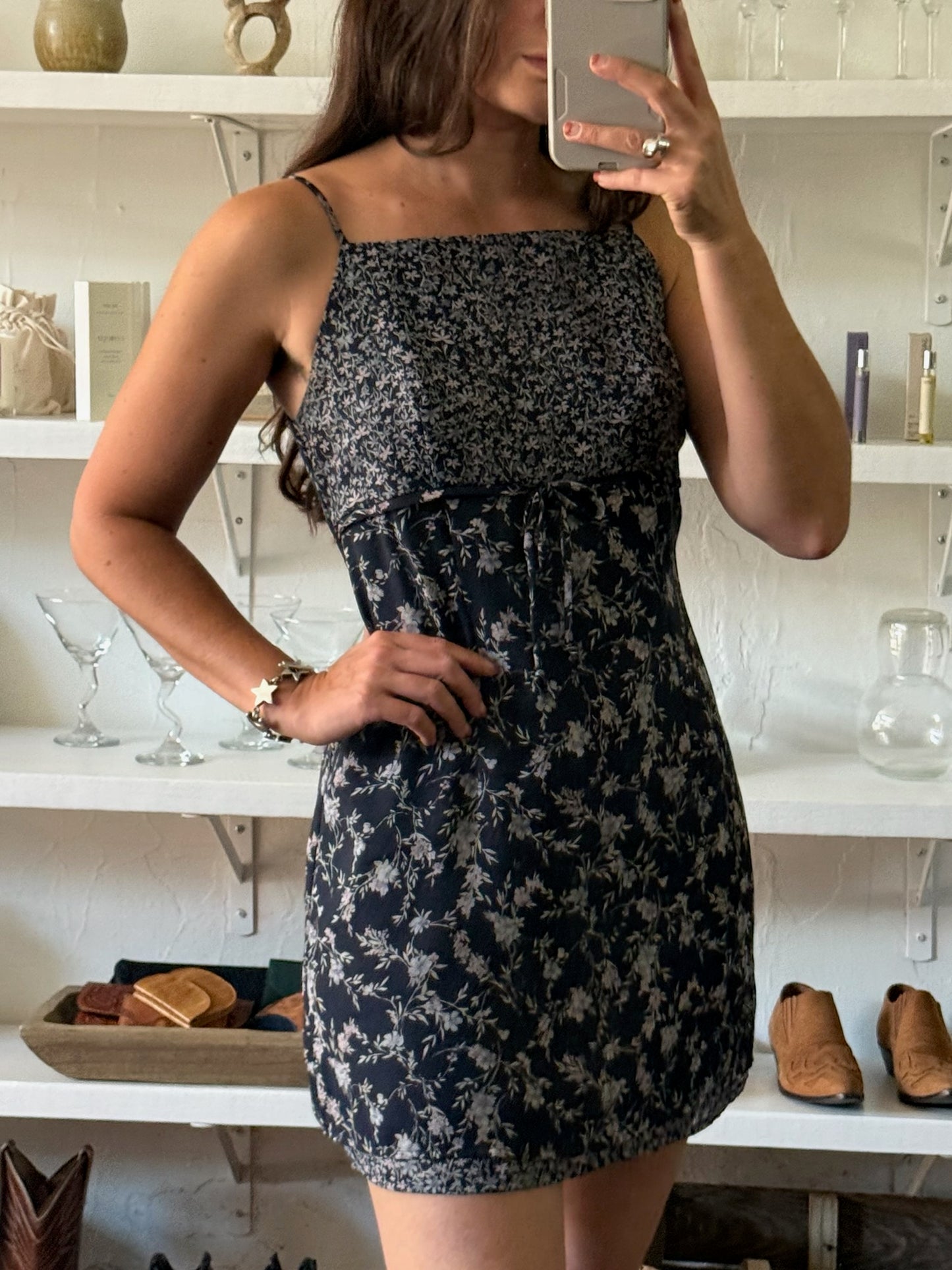 Vintage Floral Summer Mini Dress