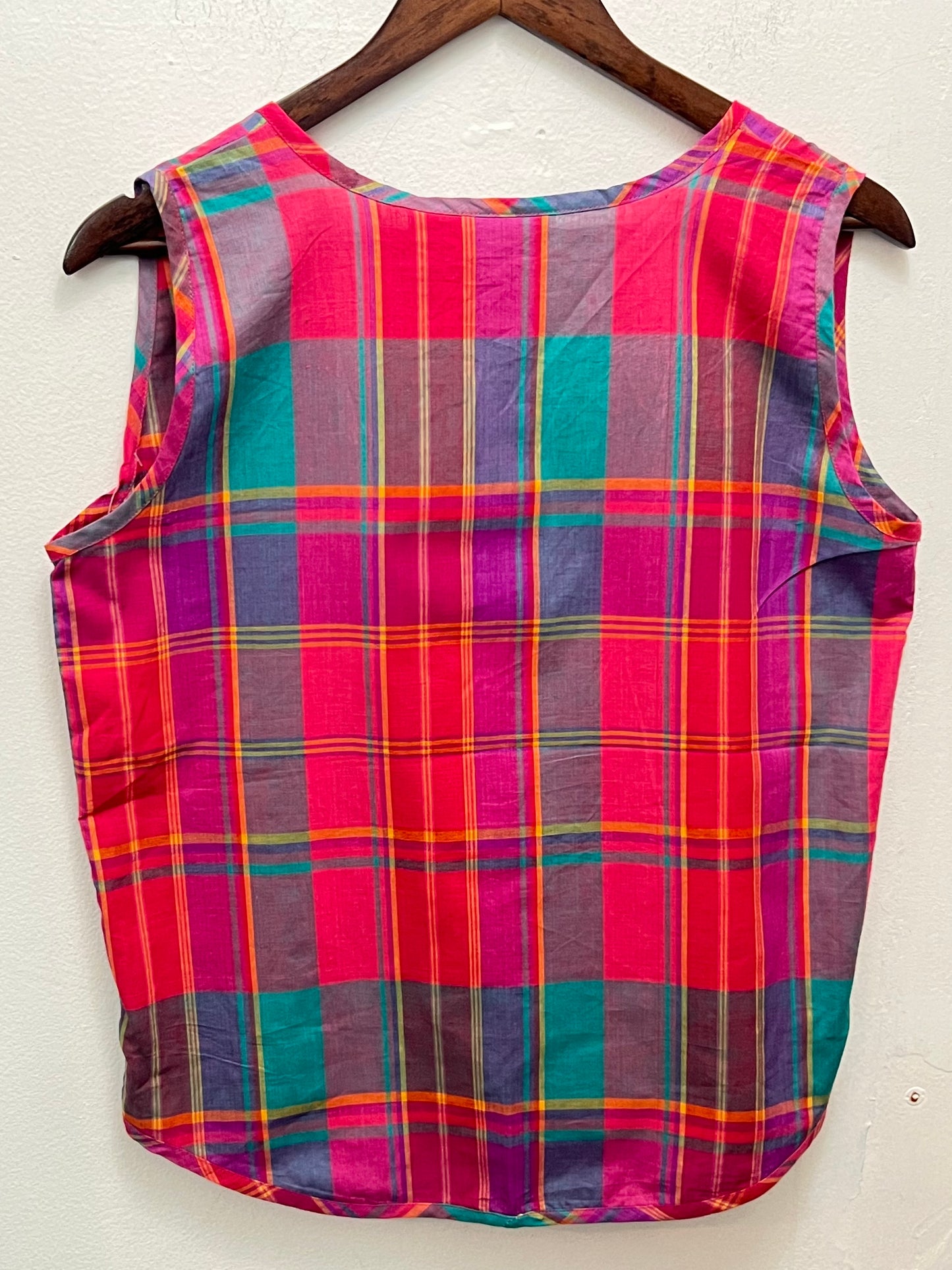 Vintage Colorful Plaid Tank Top