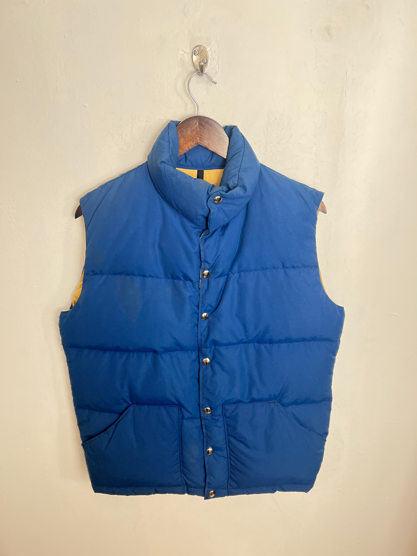 Vintage Cobalt Quilted-Puffer Vest