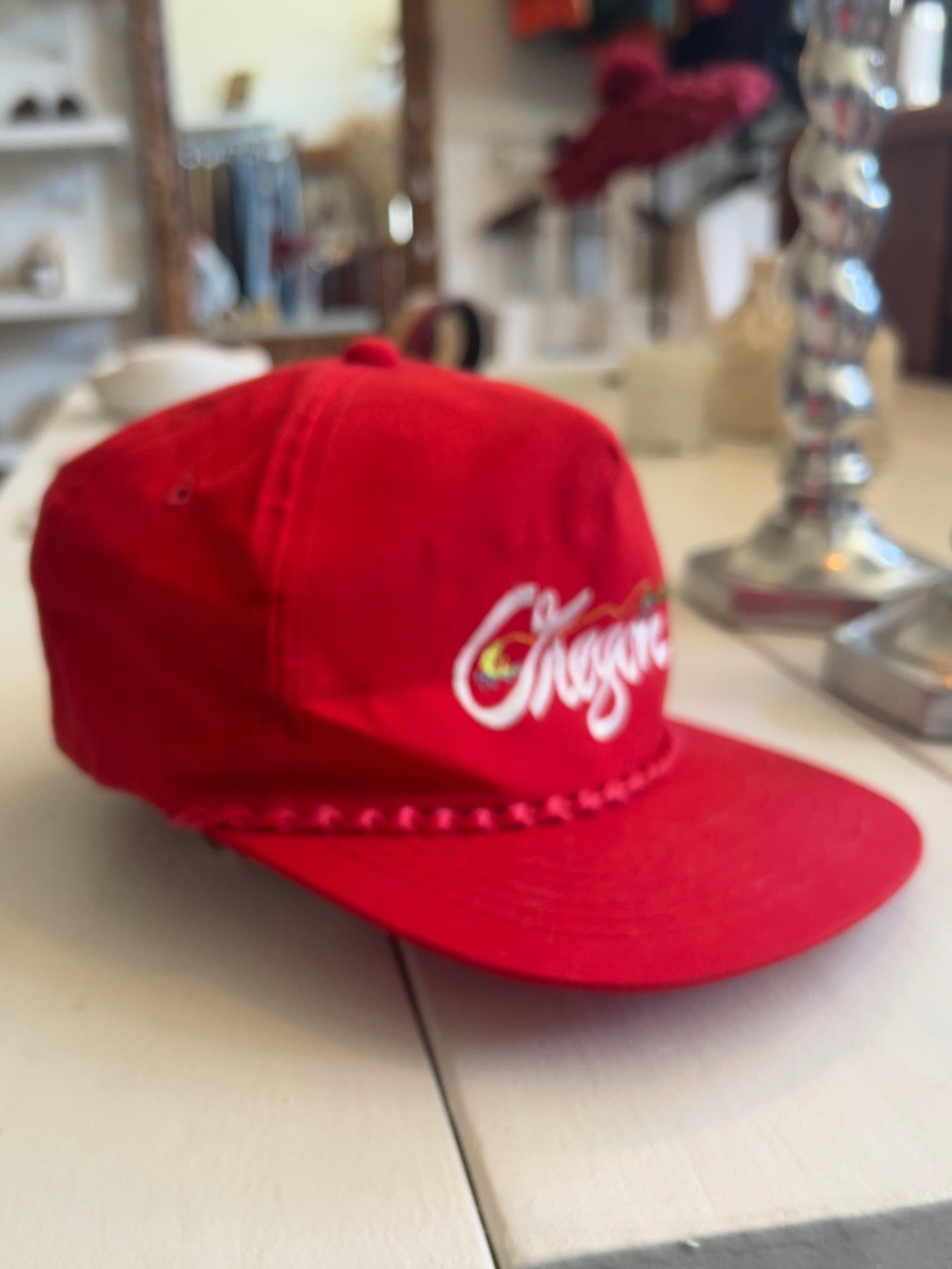Vintage Crimson Oregon Logo Cap
