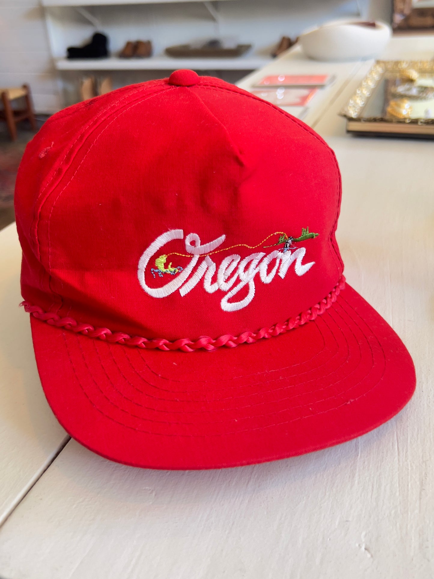 Vintage Crimson Oregon Logo Cap