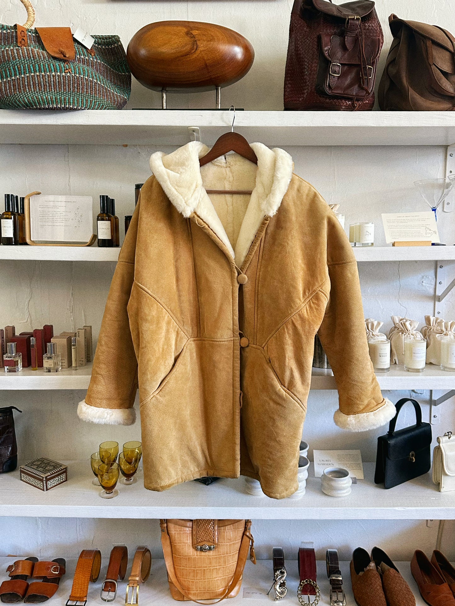 Vintage Suede Oversized Coat