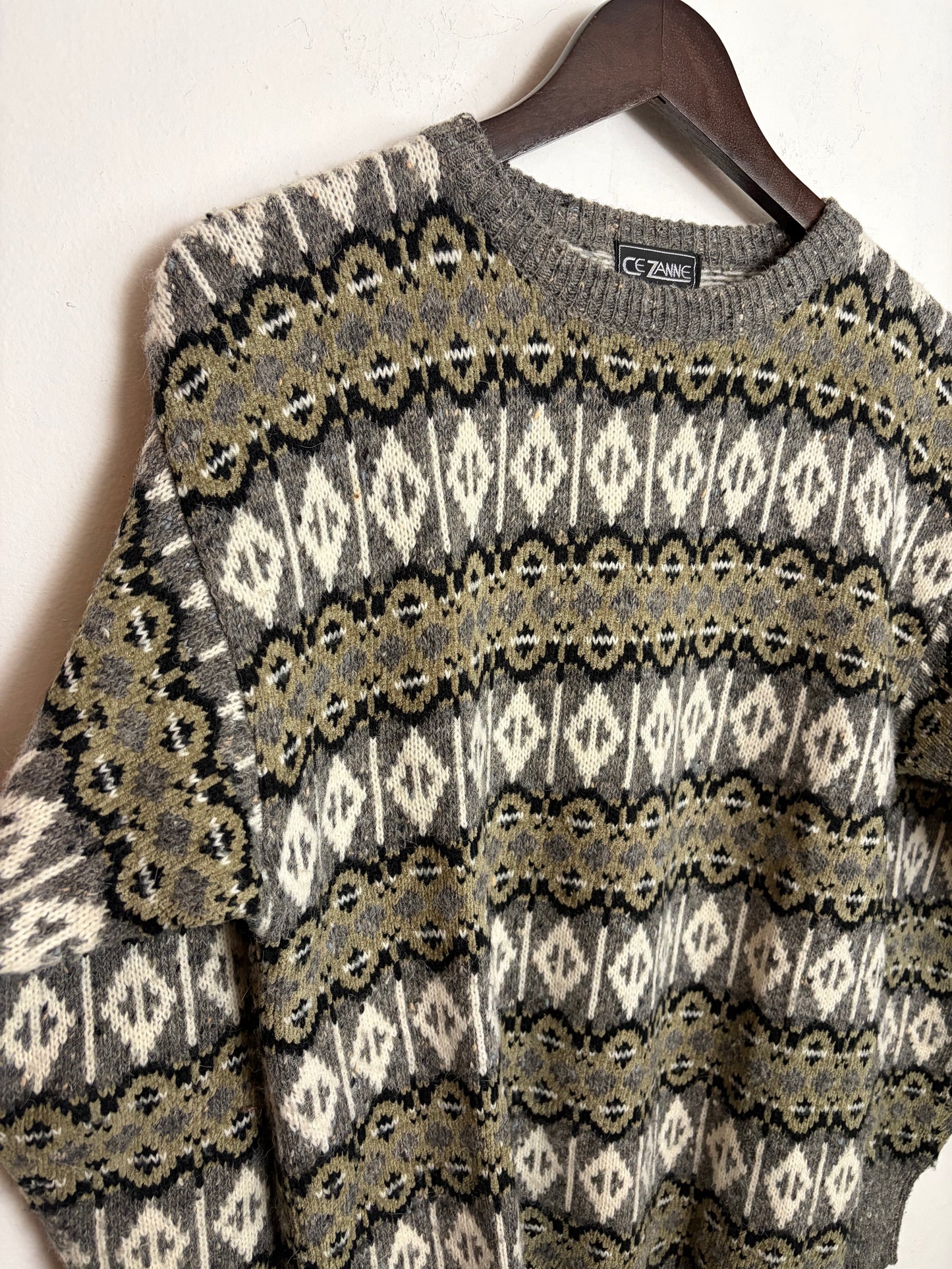 Vintage Sage Patterned Knit