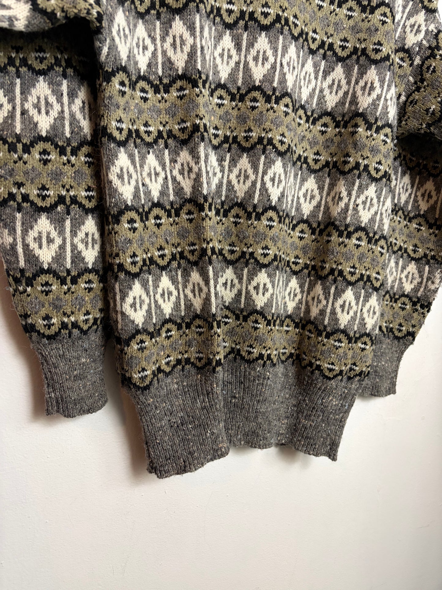 Vintage Sage Patterned Knit