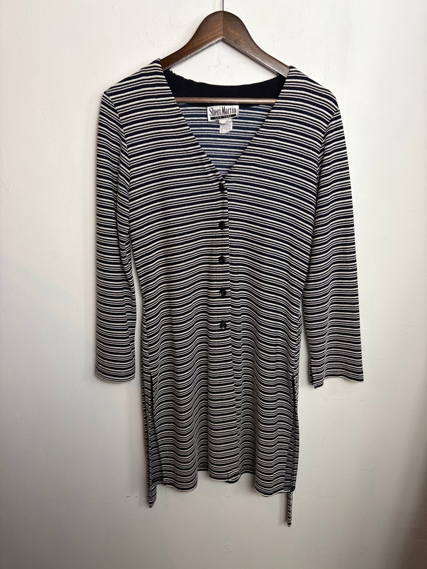 Vintage Striped Button Up Cardigan