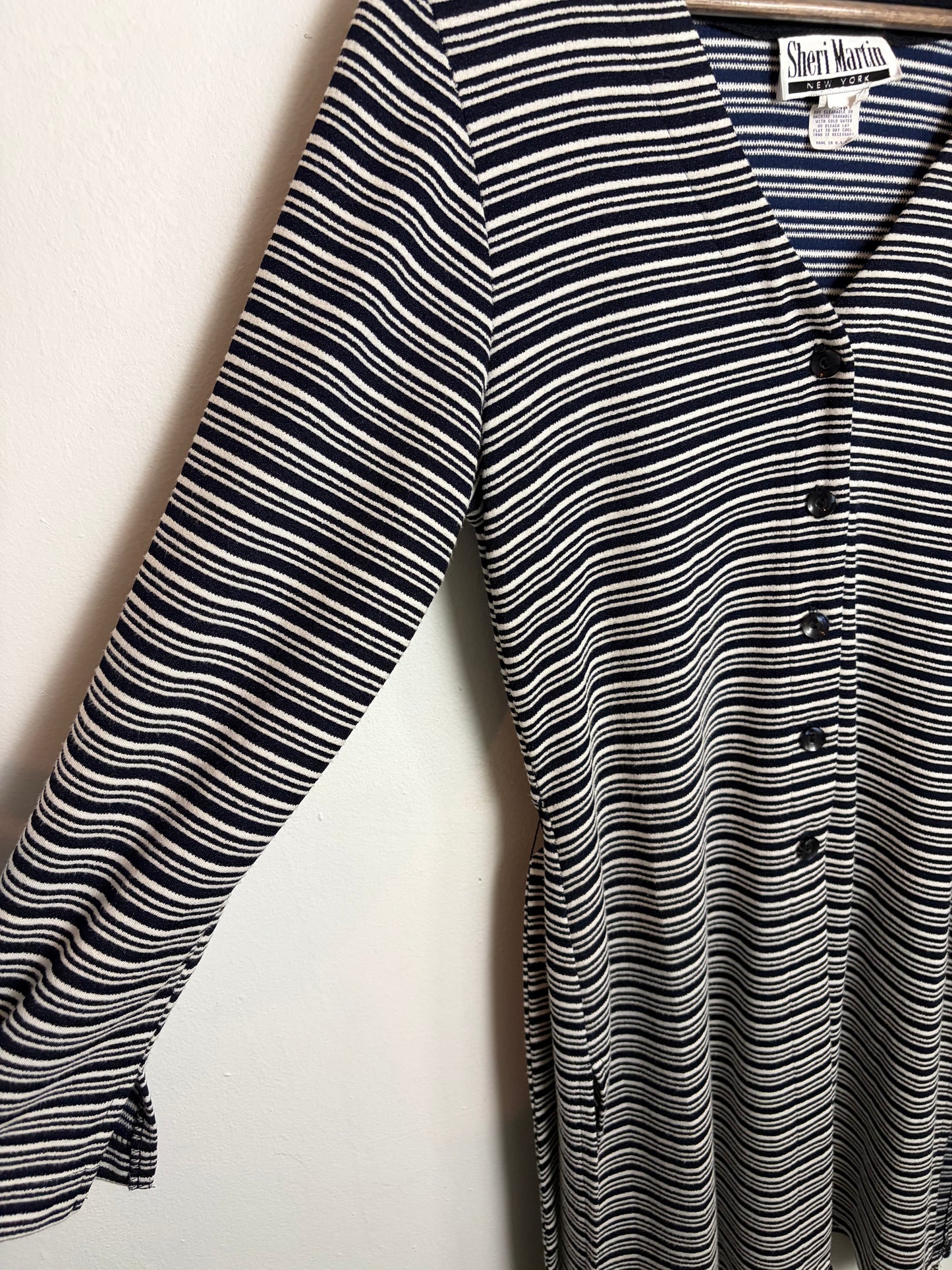 Vintage Striped Button Up Cardigan