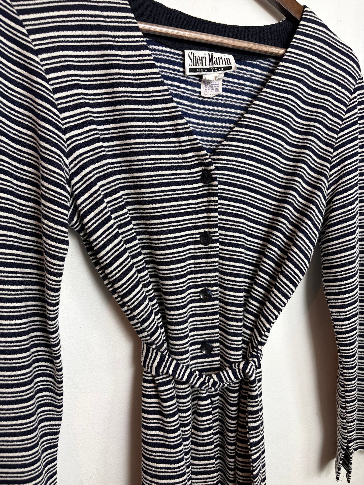 Vintage Striped Button Up Cardigan