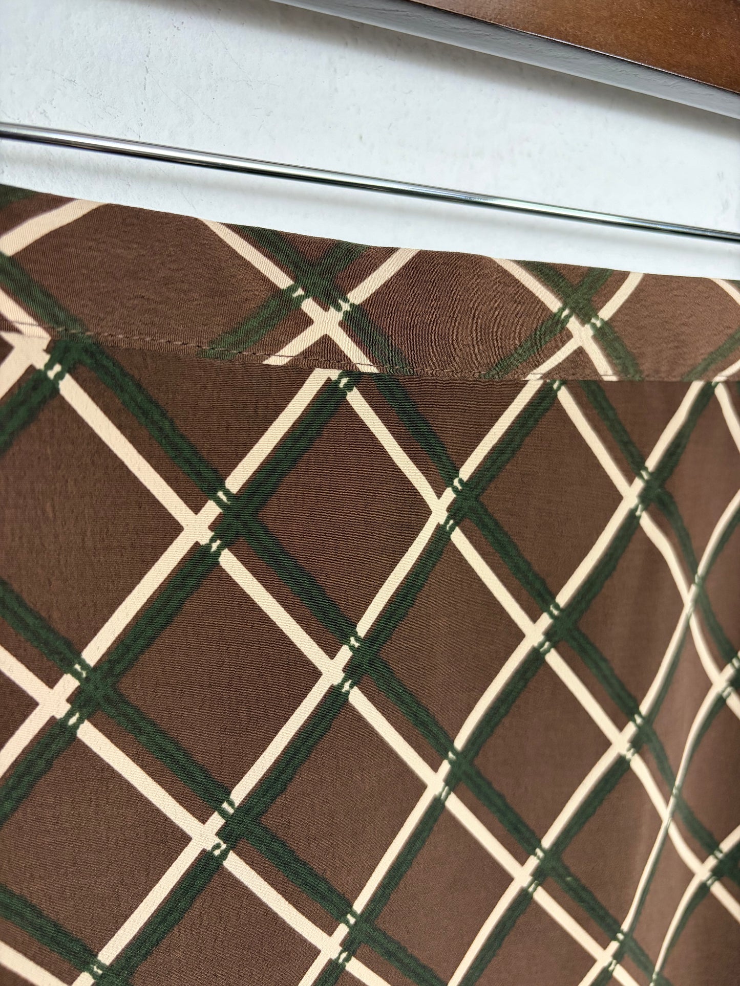 Vintage Chocolate Plaid Skirt