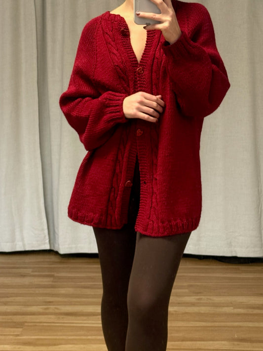 Beautiful Vintage Heart Button Cardigan