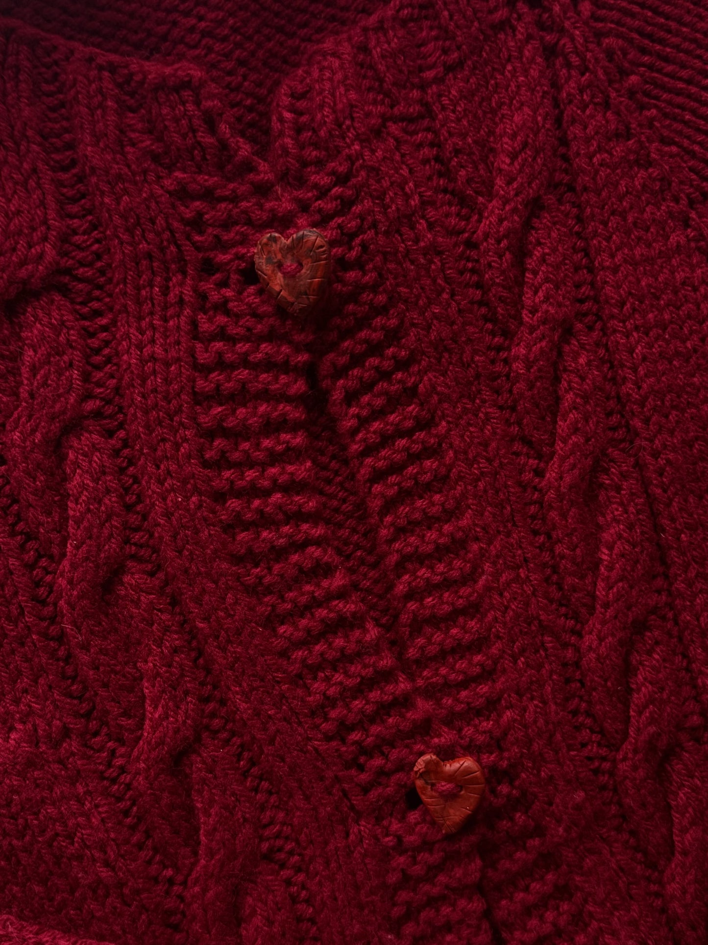 Beautiful Vintage Heart Button Cardigan