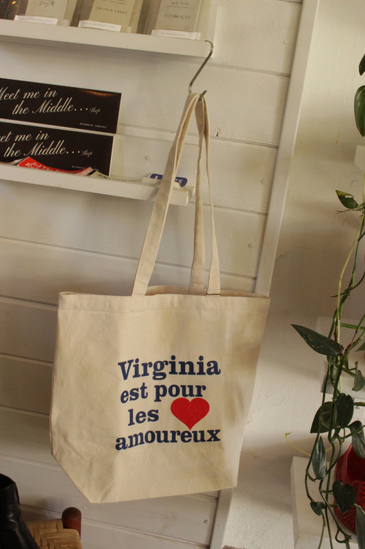 "Virginia Est Pour Les Amoureux" Canvas Tote Bag
