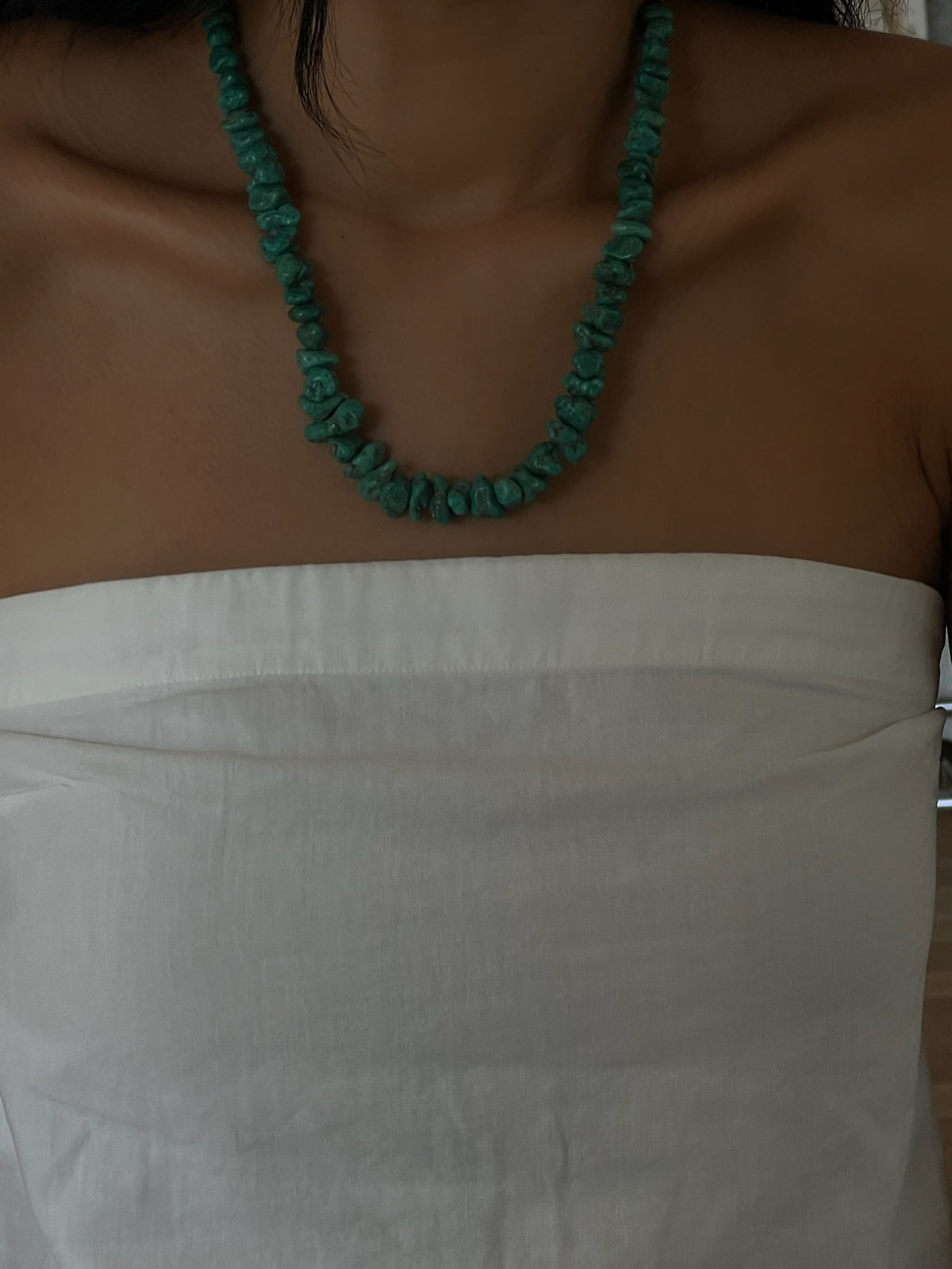 Vintage Chunky Turquoise & Sterling Silver Necklace