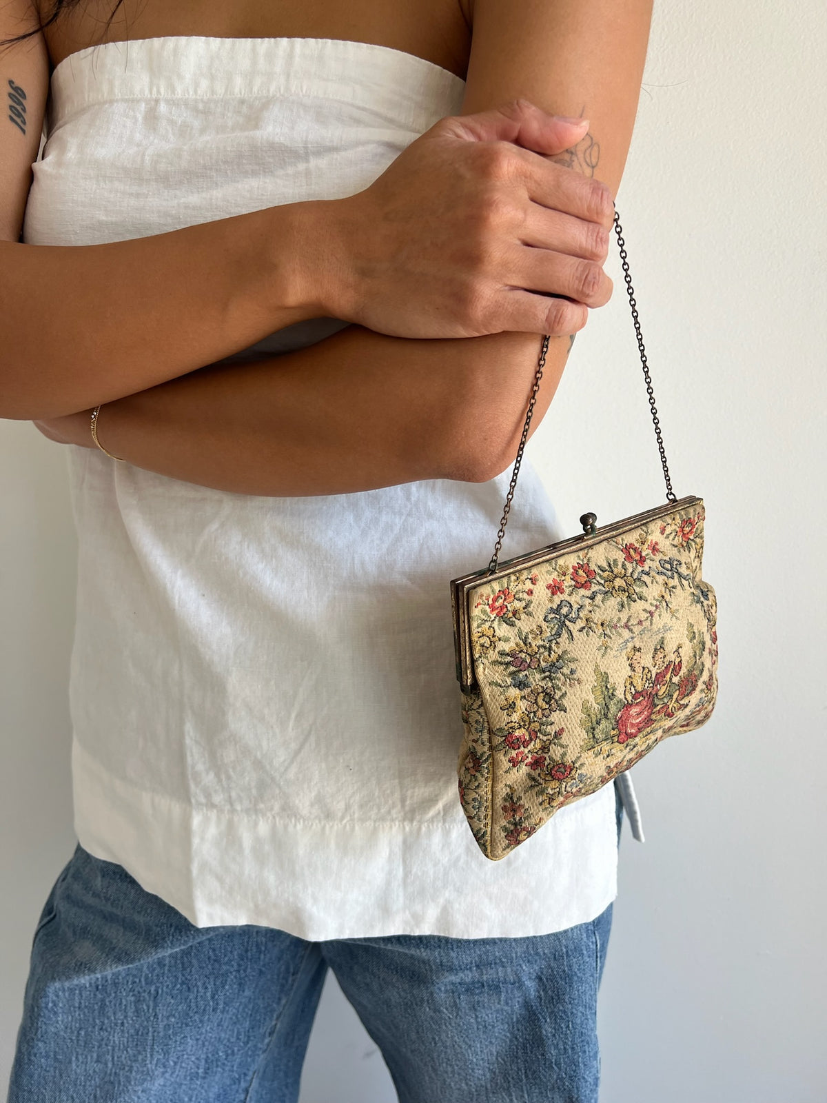 Vintage Tapestry Evening Bag