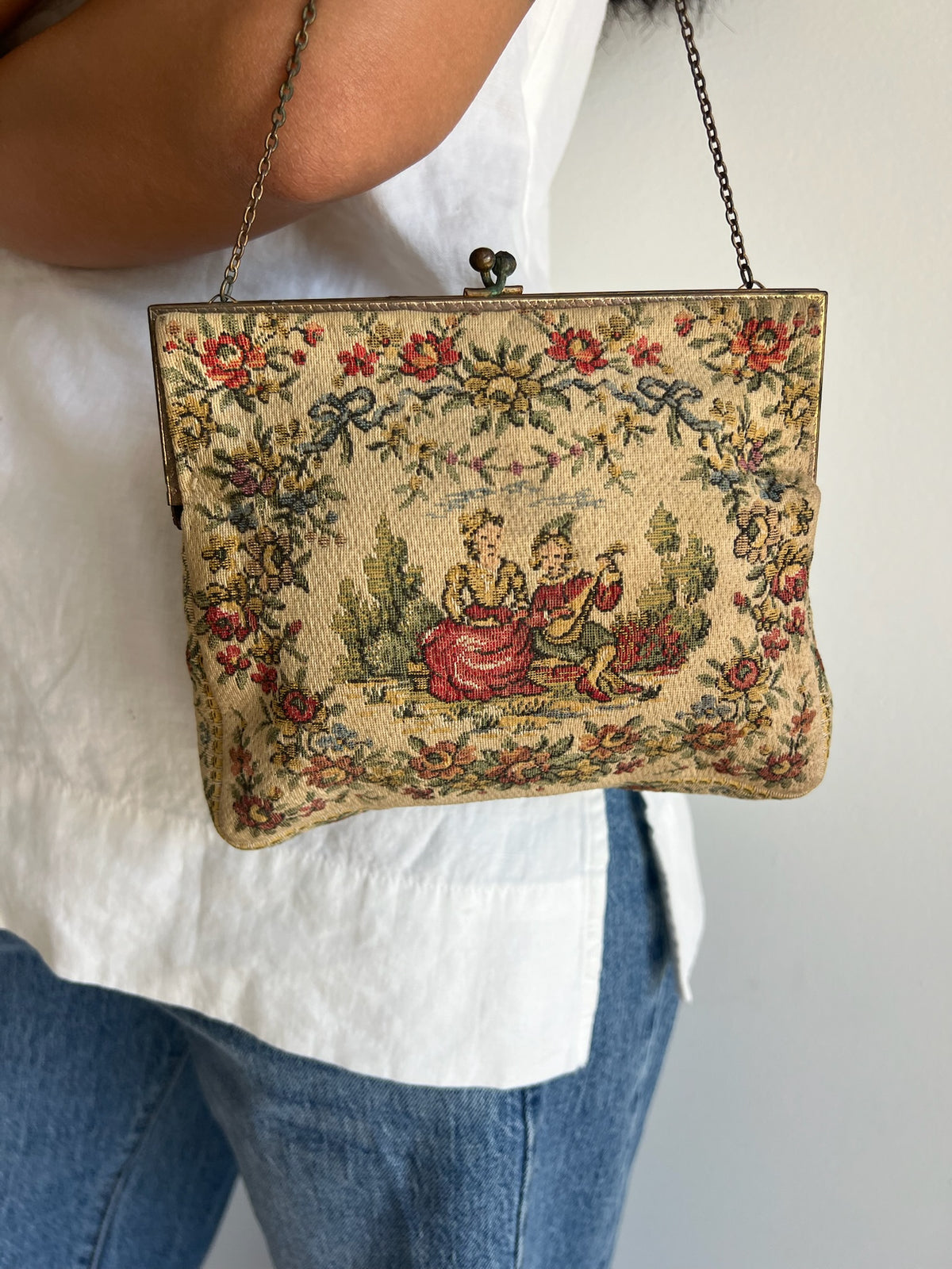 Vintage Tapestry Evening Bag
