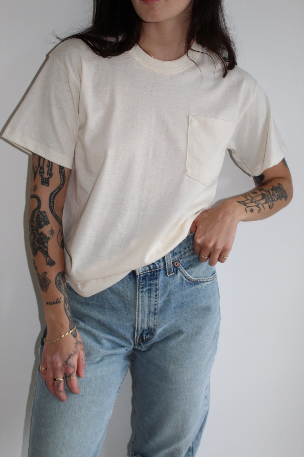 Organic Cotton Pocket Tee / Multiple Colors Available