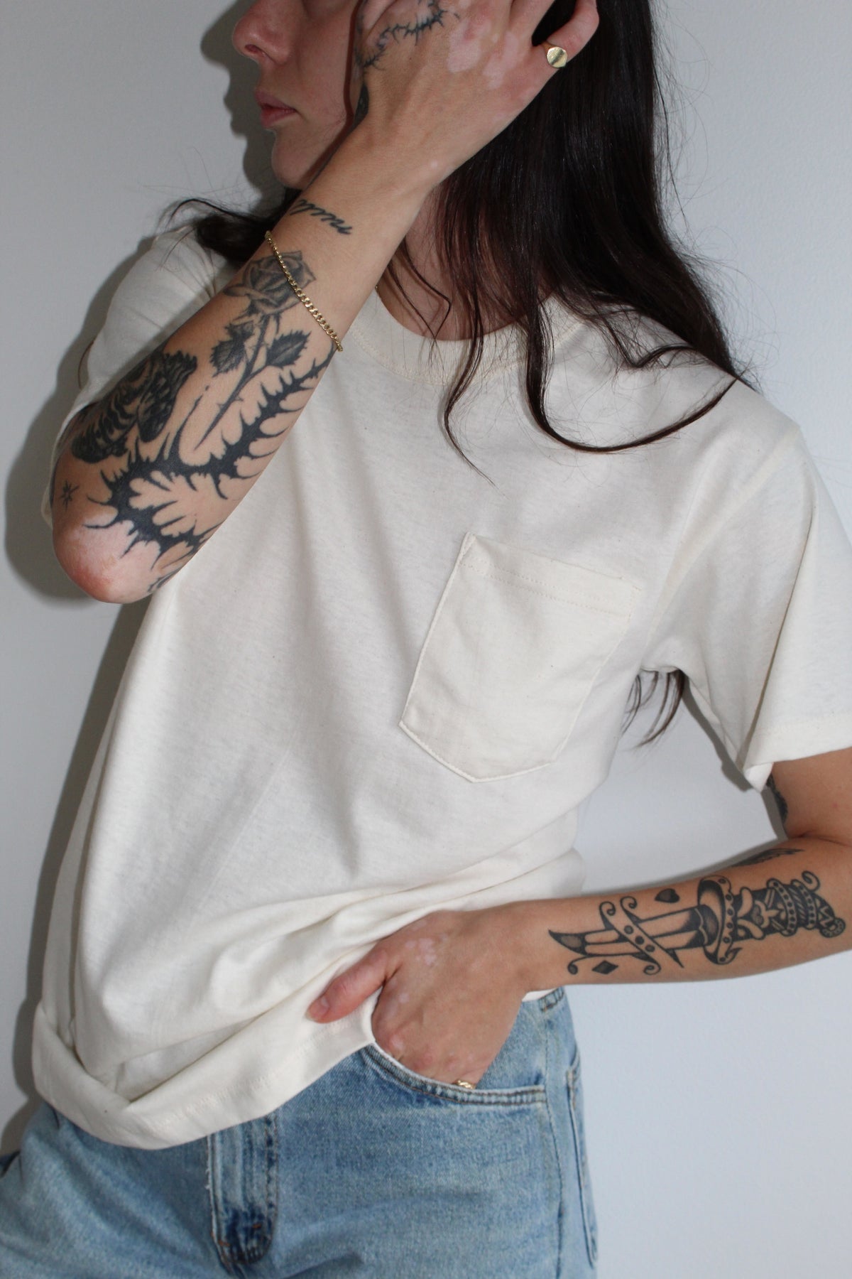 Organic Cotton Pocket Tee / Multiple Colors Available