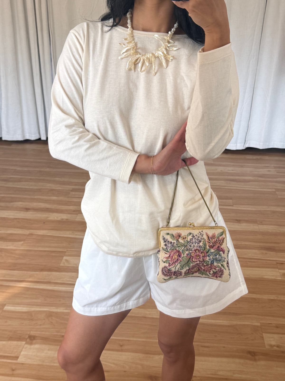 Vintage Floral Tapestry Petite Purse