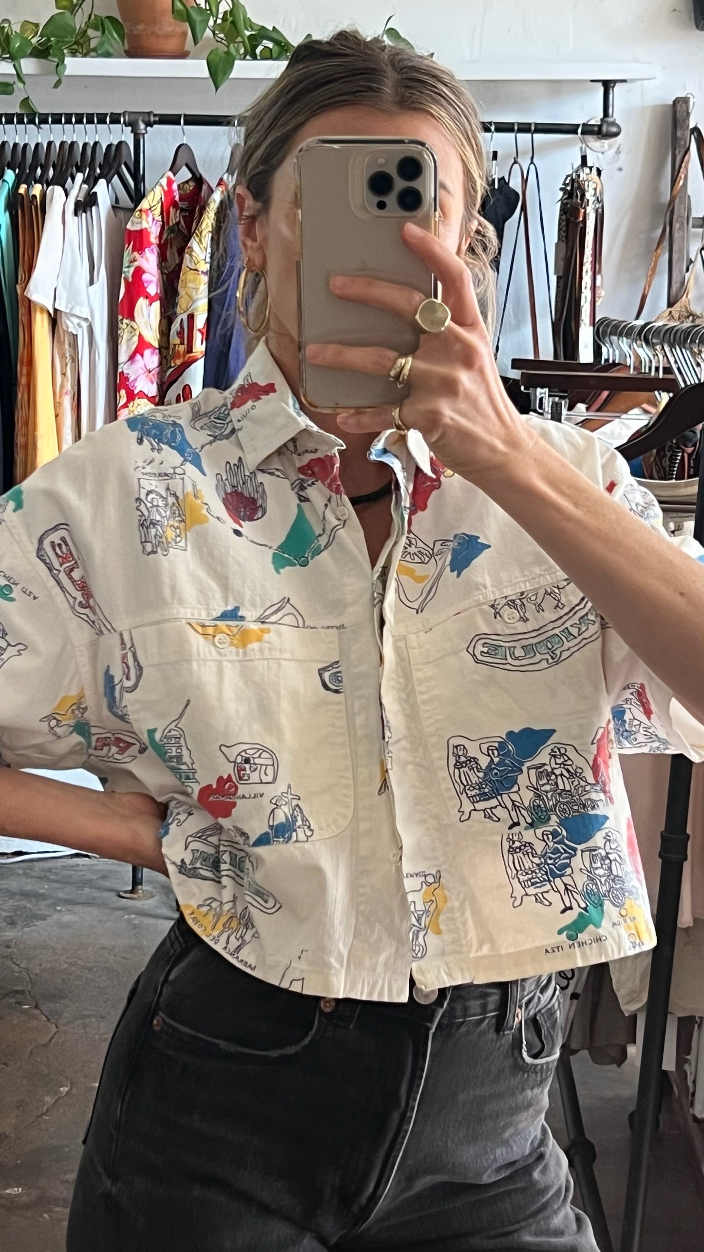 Vintage Yucatán Travel Map Top
