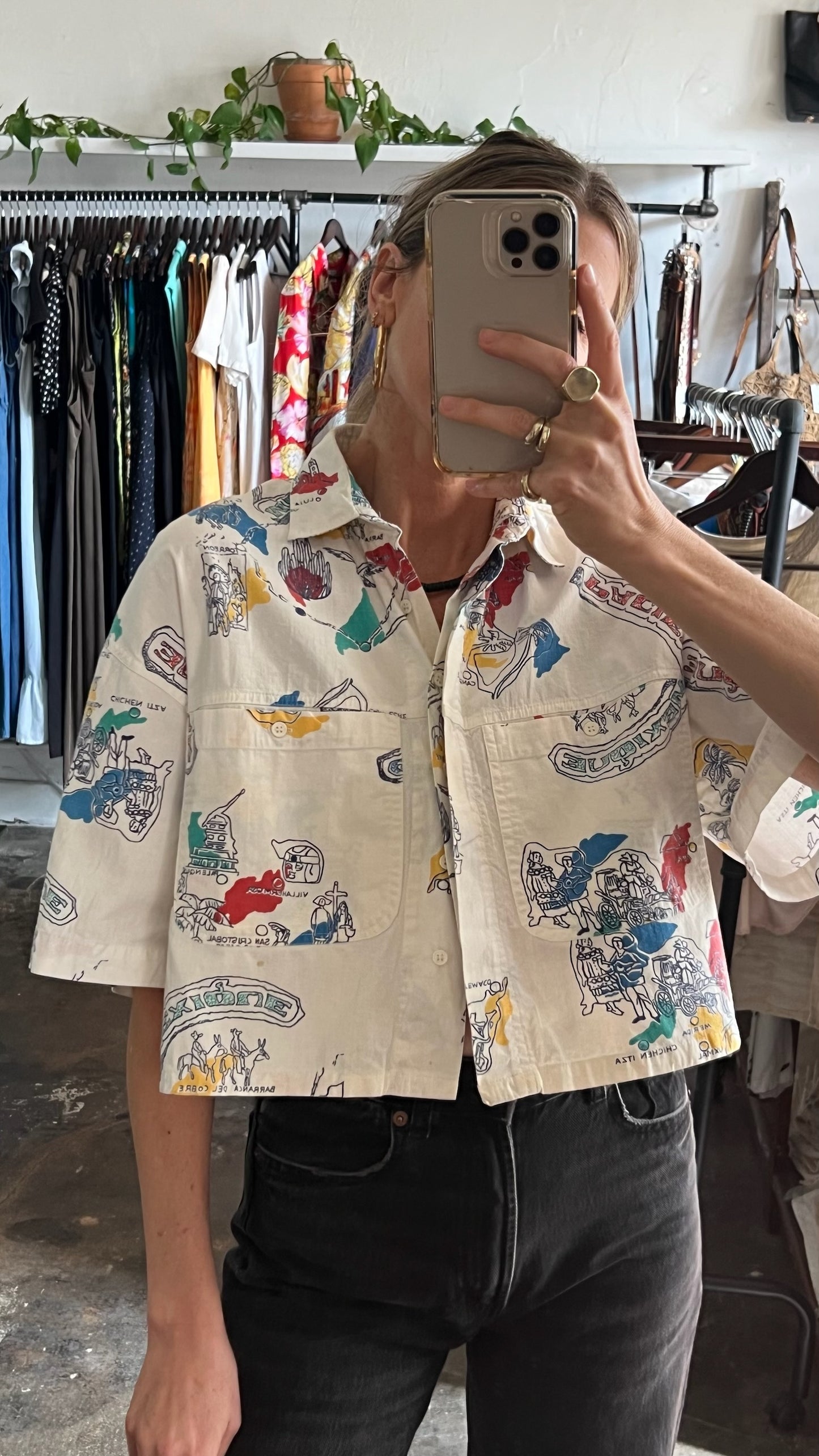 Vintage Yucatán Travel Map Top
