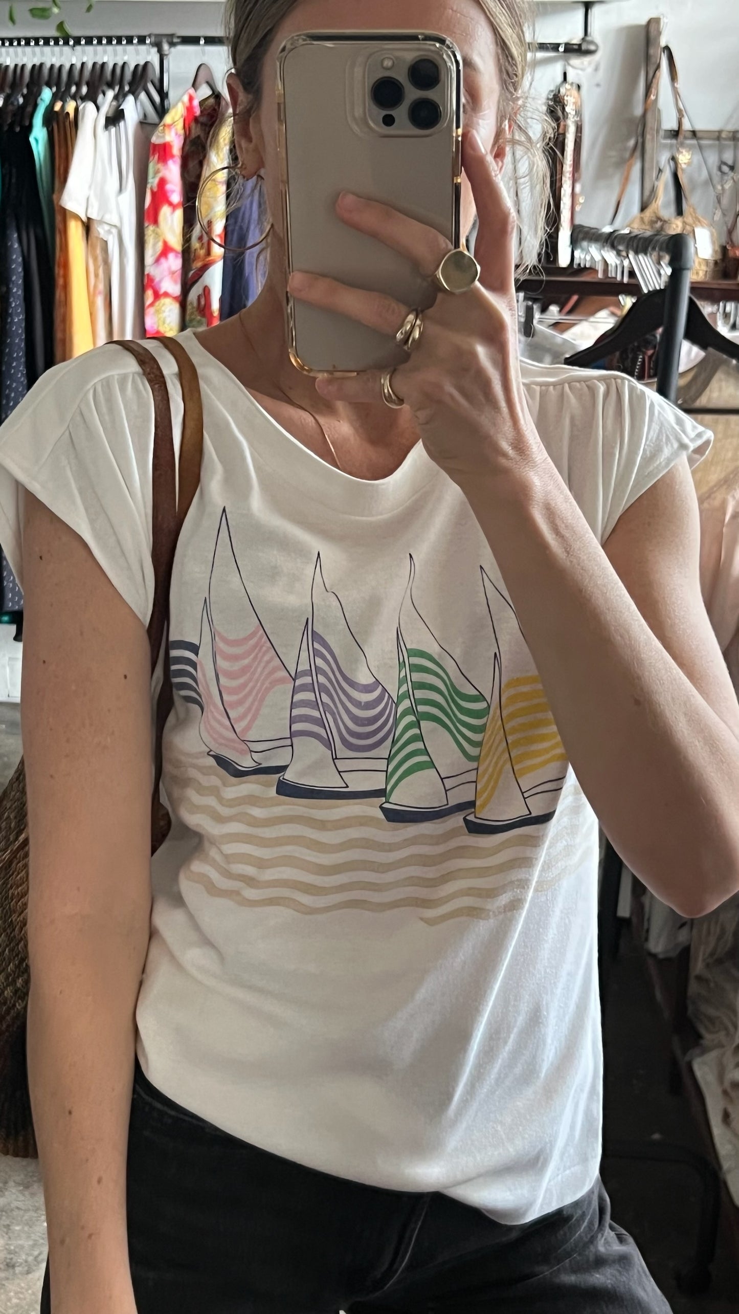 Vintage Regatta Sailboat Graphic Tee