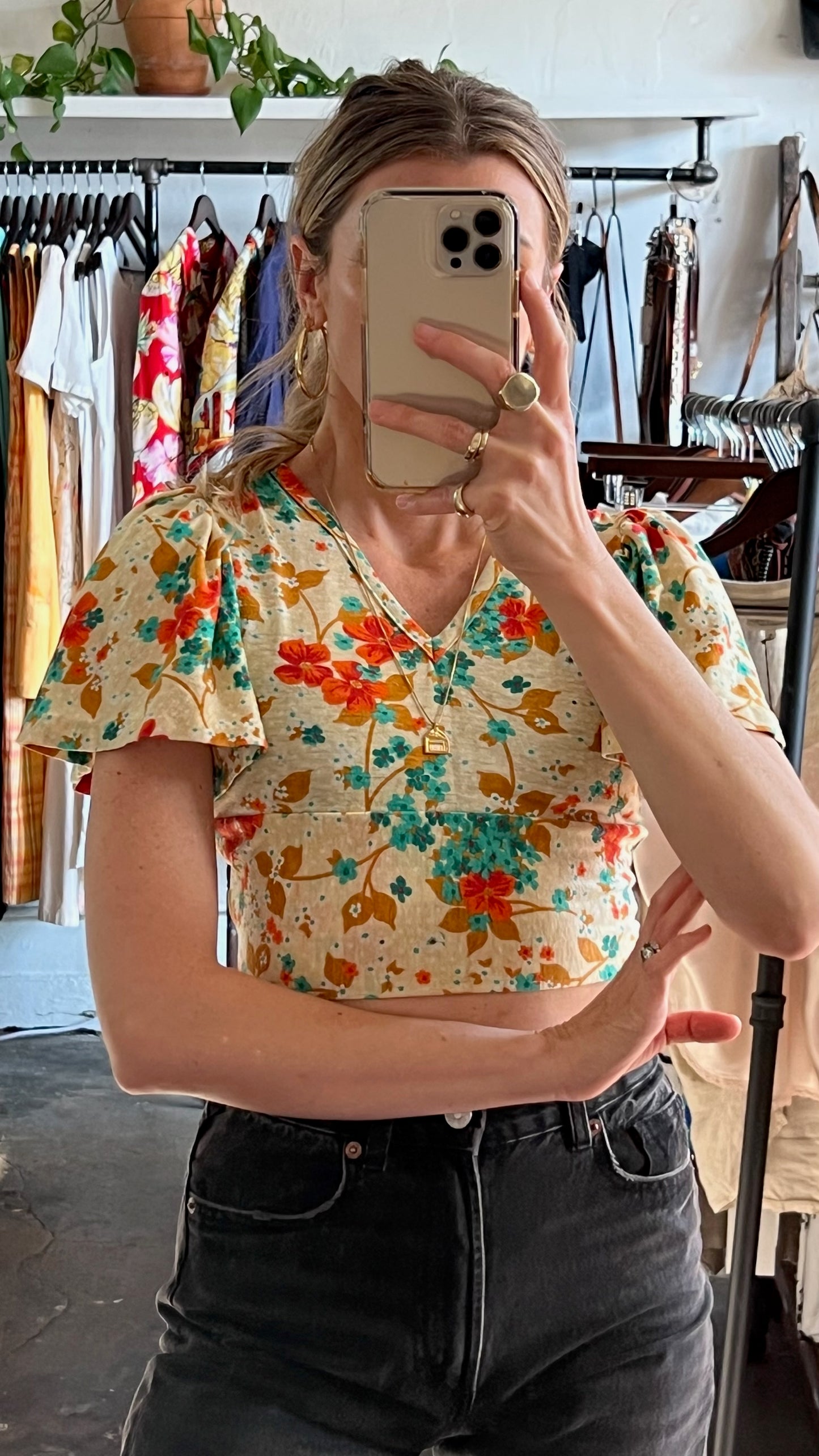 Vintage Meadow Bloom Blouse