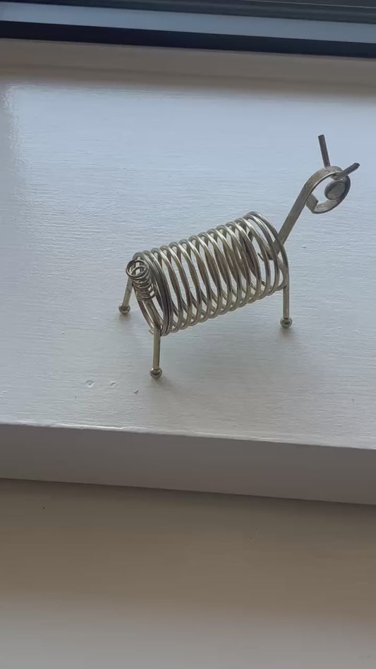 Vintage Animal Brass Coiled Letter Holder