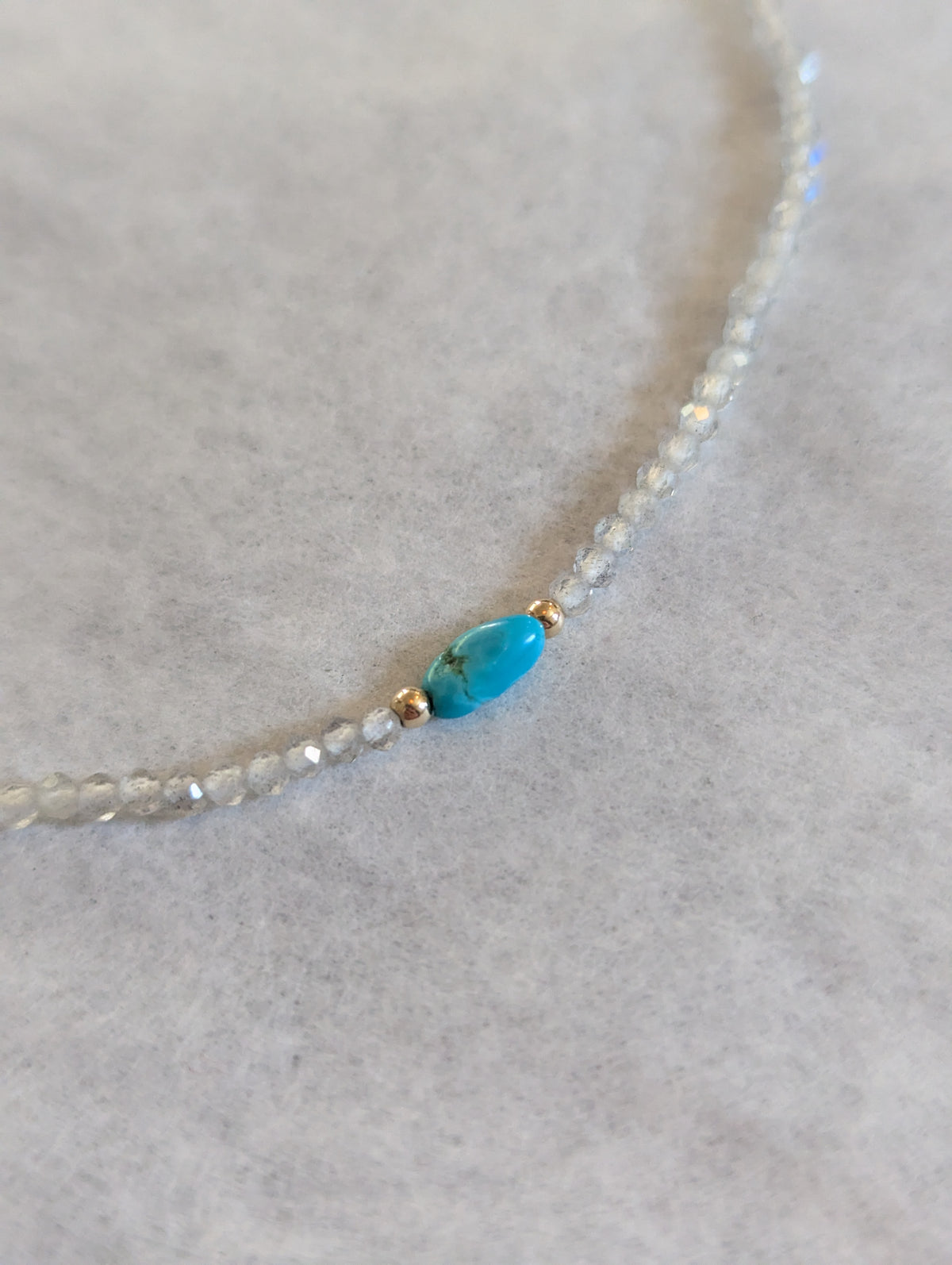 Labradorite and Turquoise Necklace by giantlion