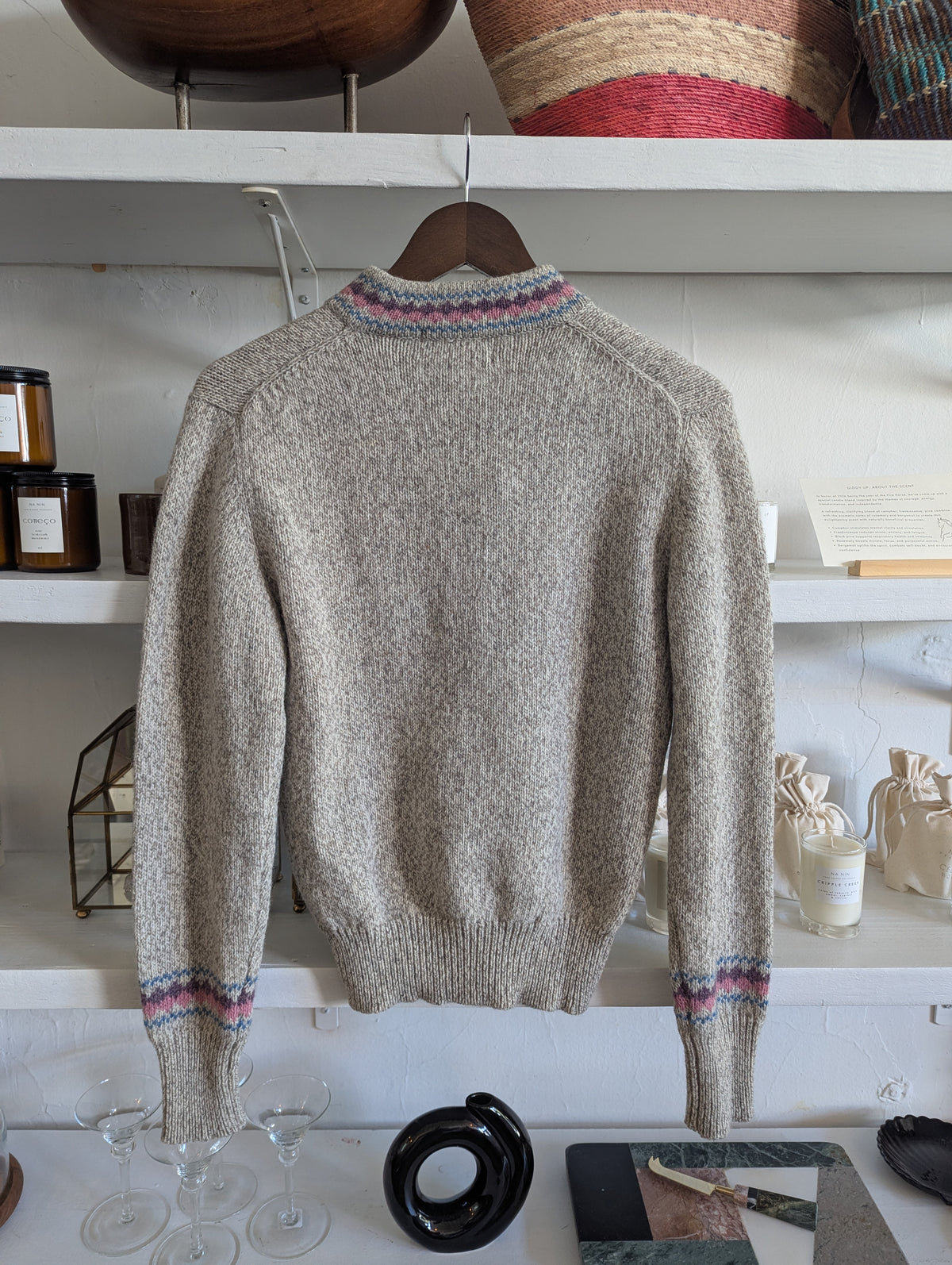 Vintage Wool Knit Henley