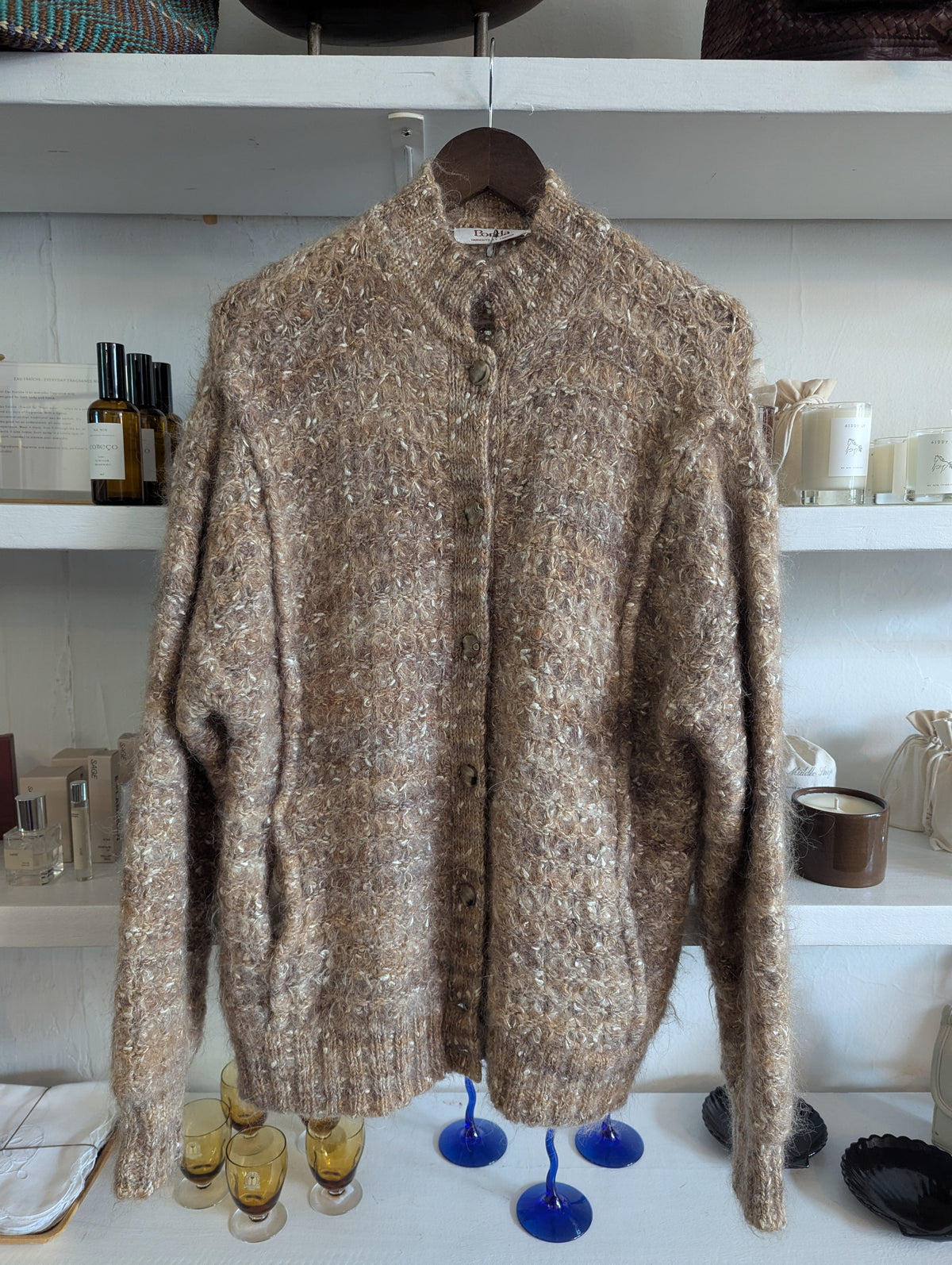 Vintage Chunky Mohair Oversized Cardigan Sweater
