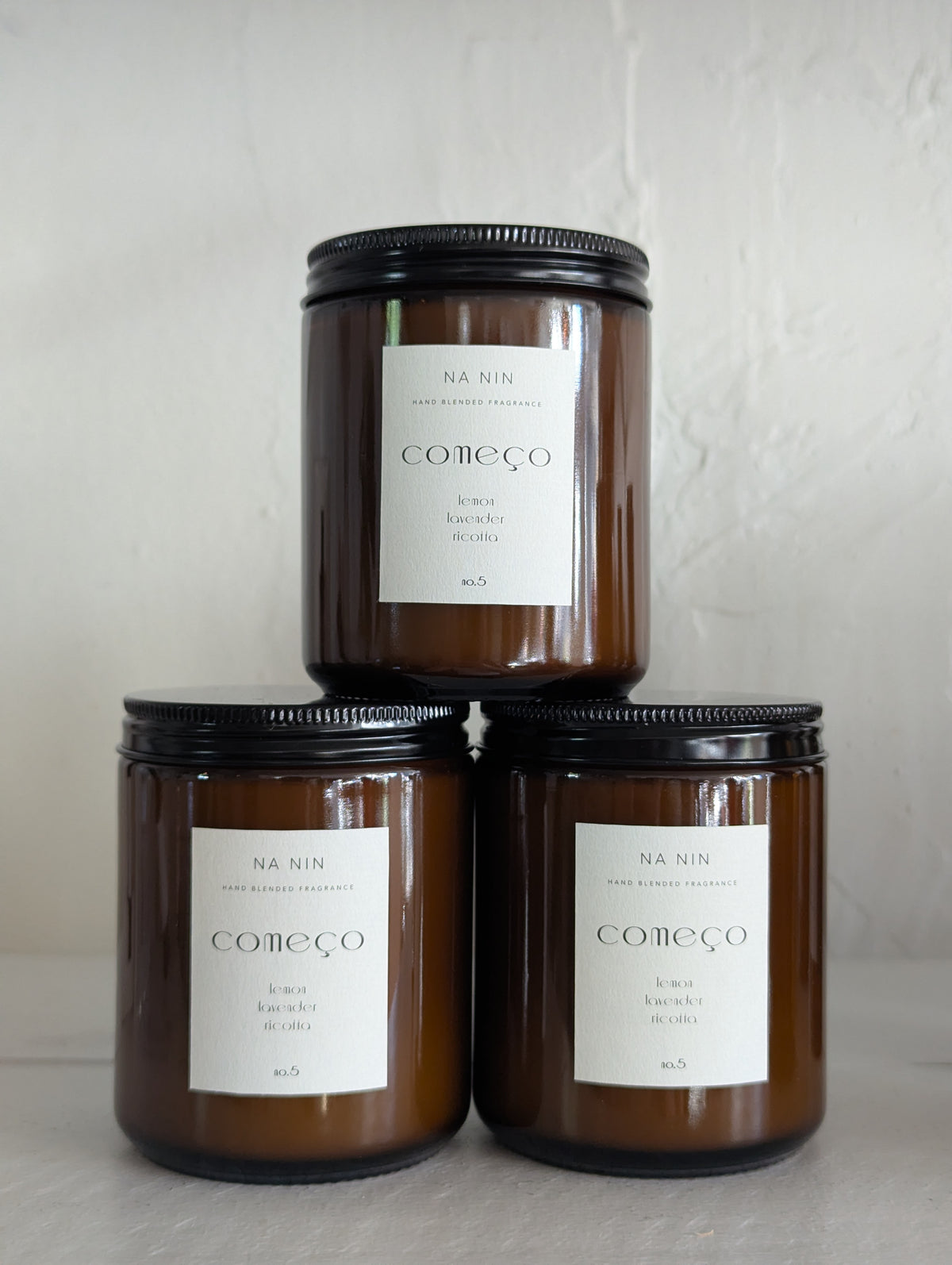 Começo No. 5 Candle / Lemon, Lavender, Ricotta